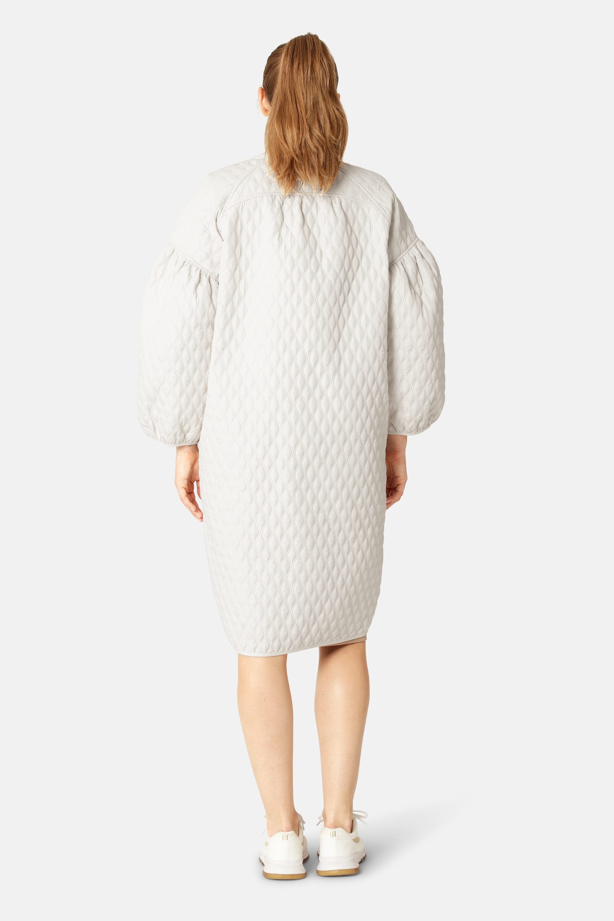 Long Quilt Jacket - Milk Creme