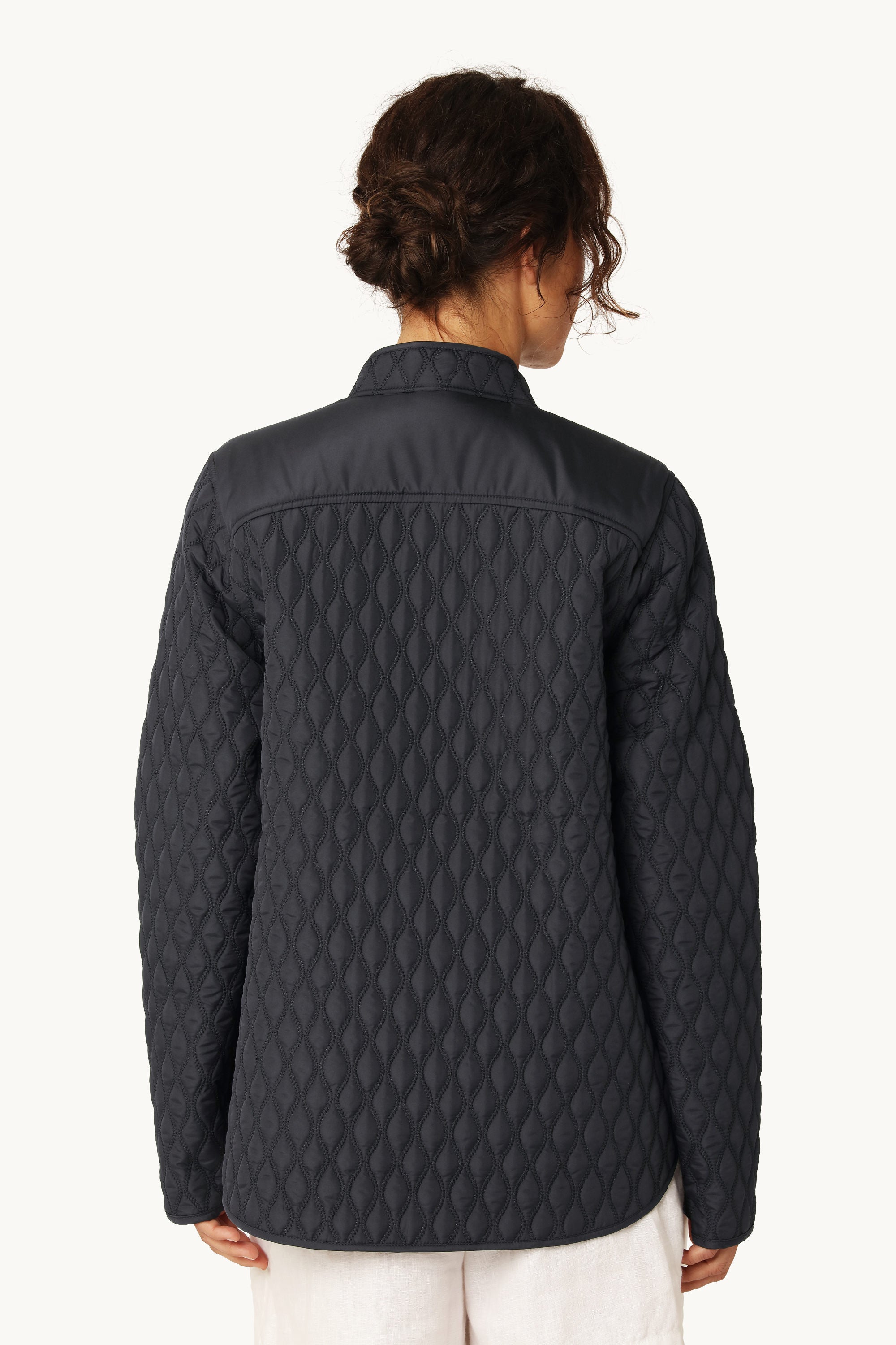 Short Quilt Jacket - Dark Indigo