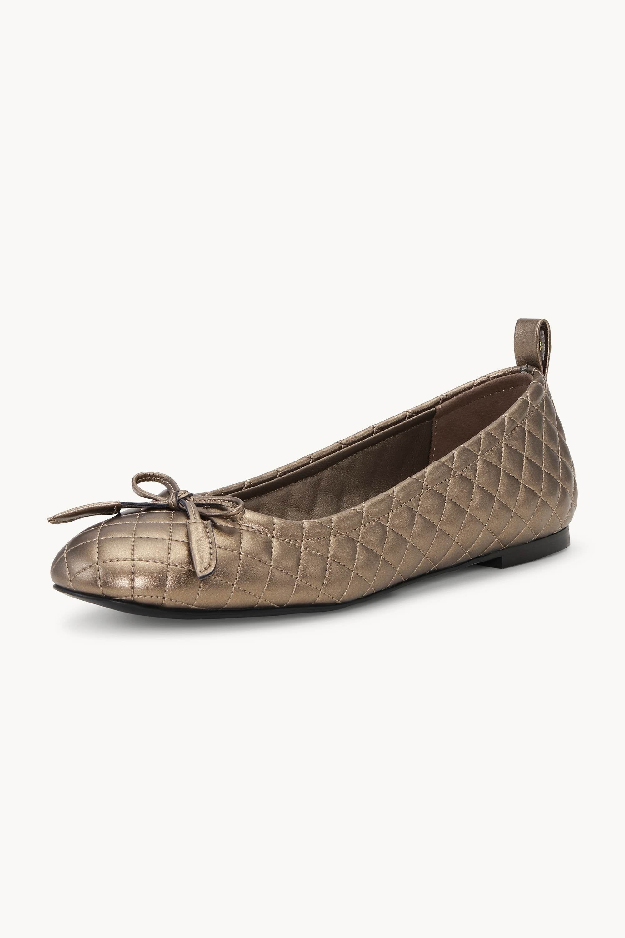 Quilted Ballerina - Metallic Copper Black