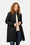 Long Padded Quilt Jacket - Black