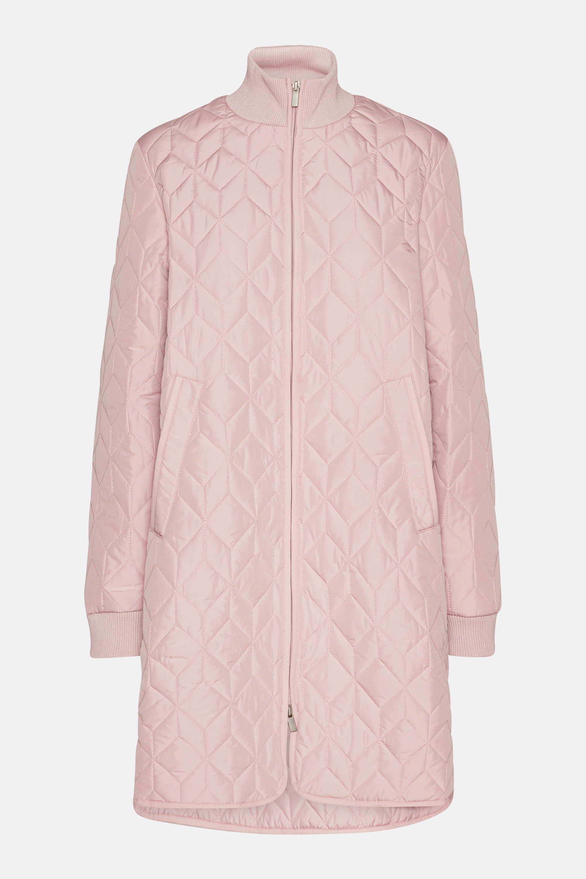 Long Padded Quilt Jacket - Burnished Lilac