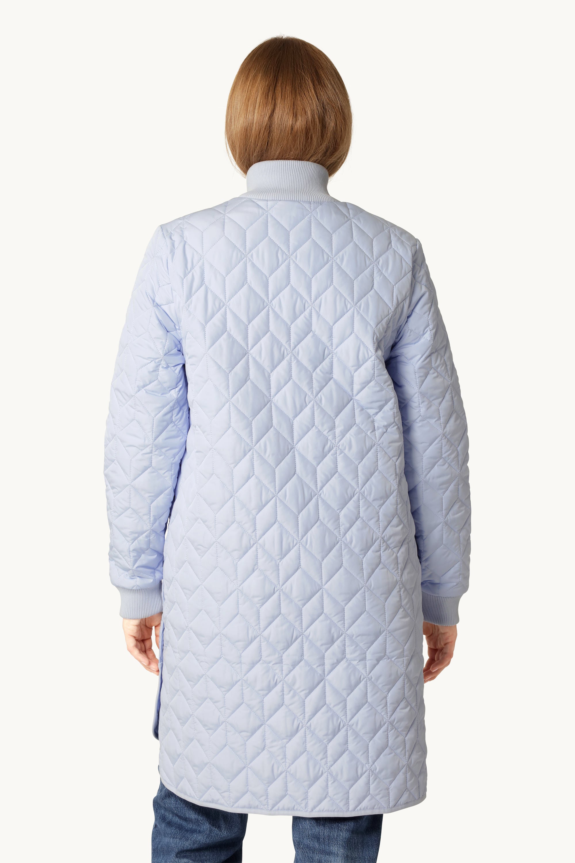 Long Quilted Jacket - Heather