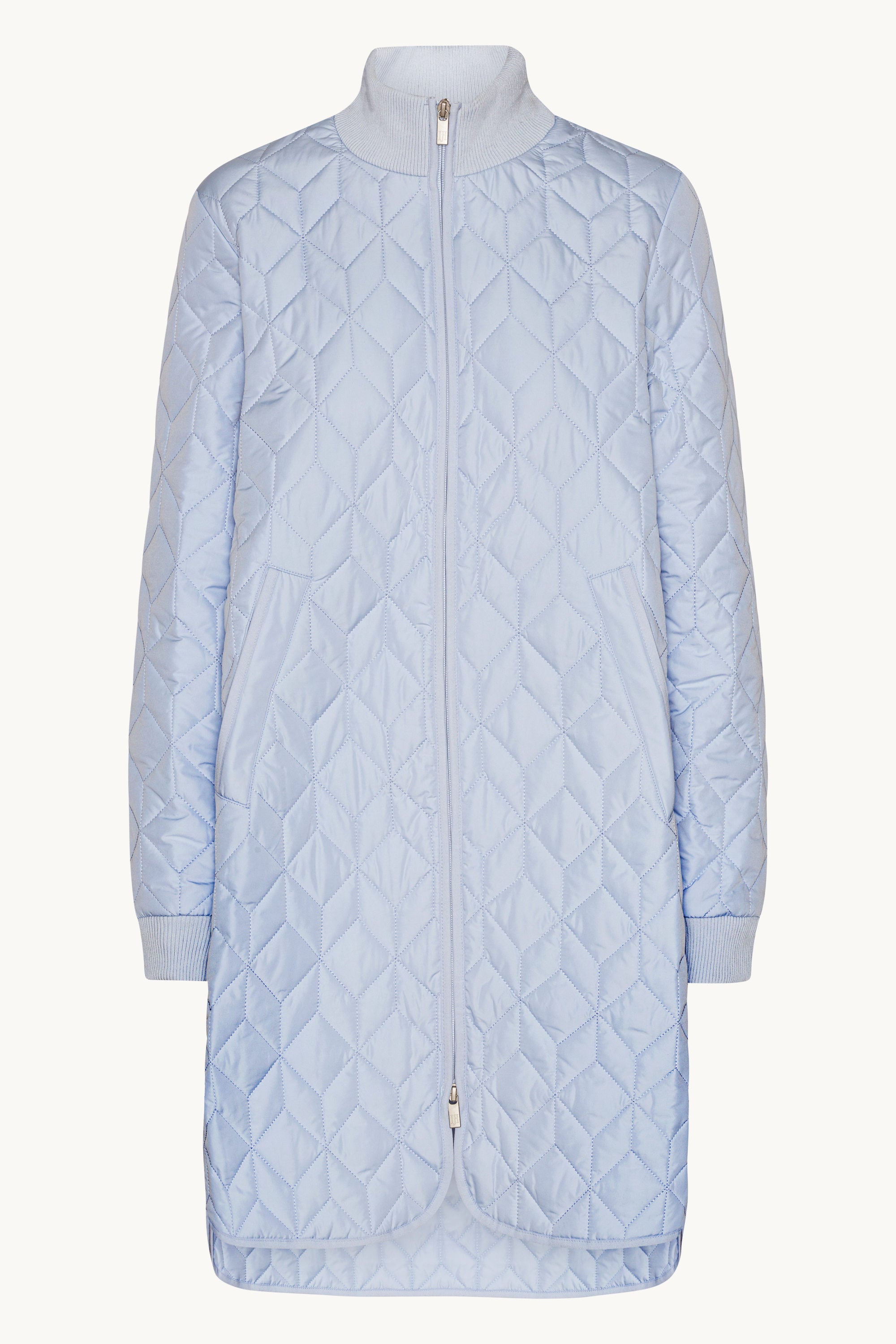 Long Quilted Jacket - Heather