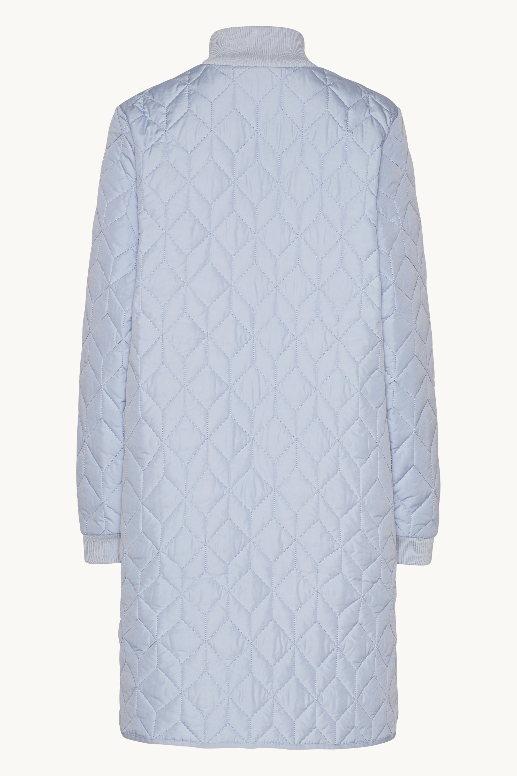 Long Quilted Jacket - Heather