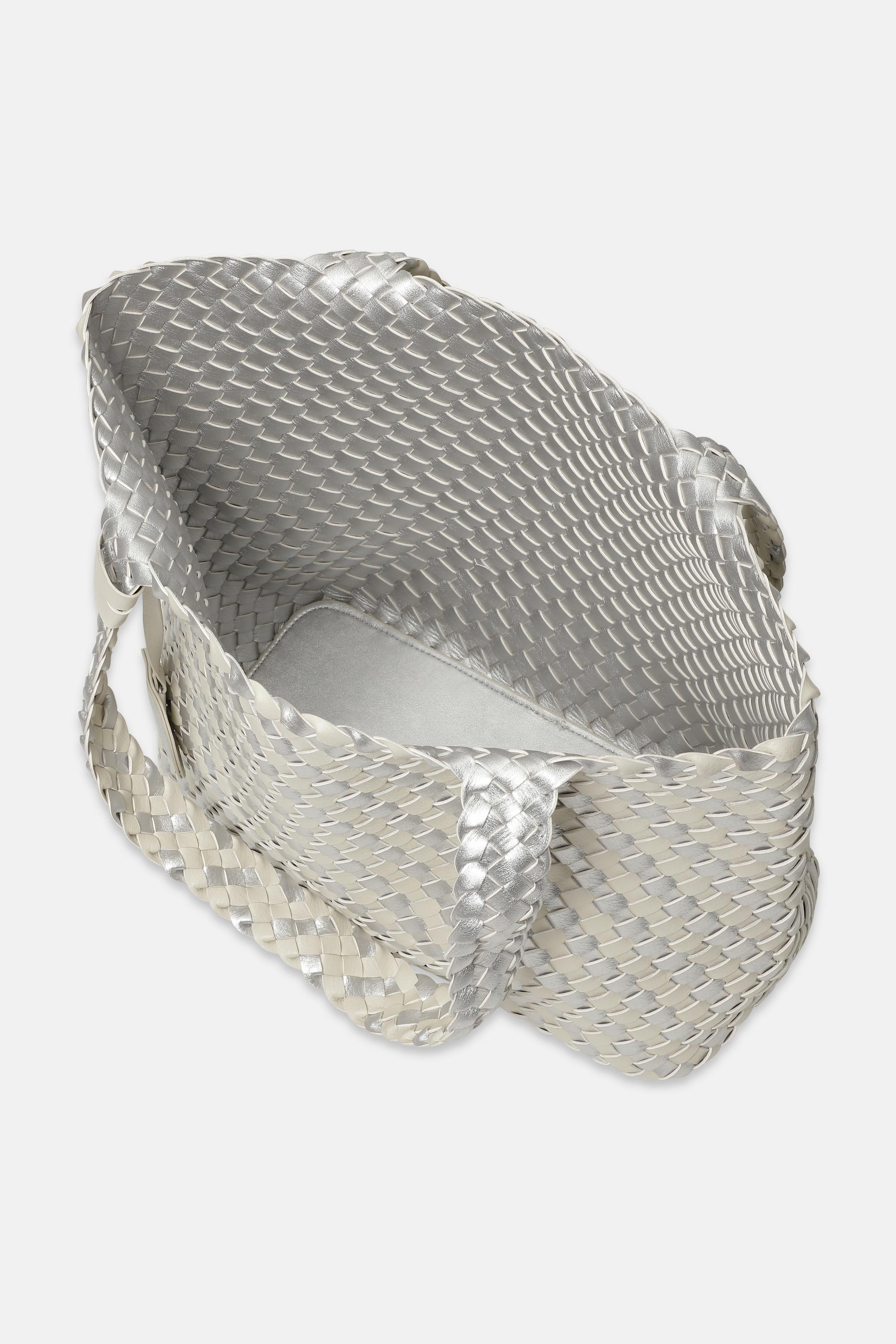 Tote Bag Braided - Milk Creme Silver