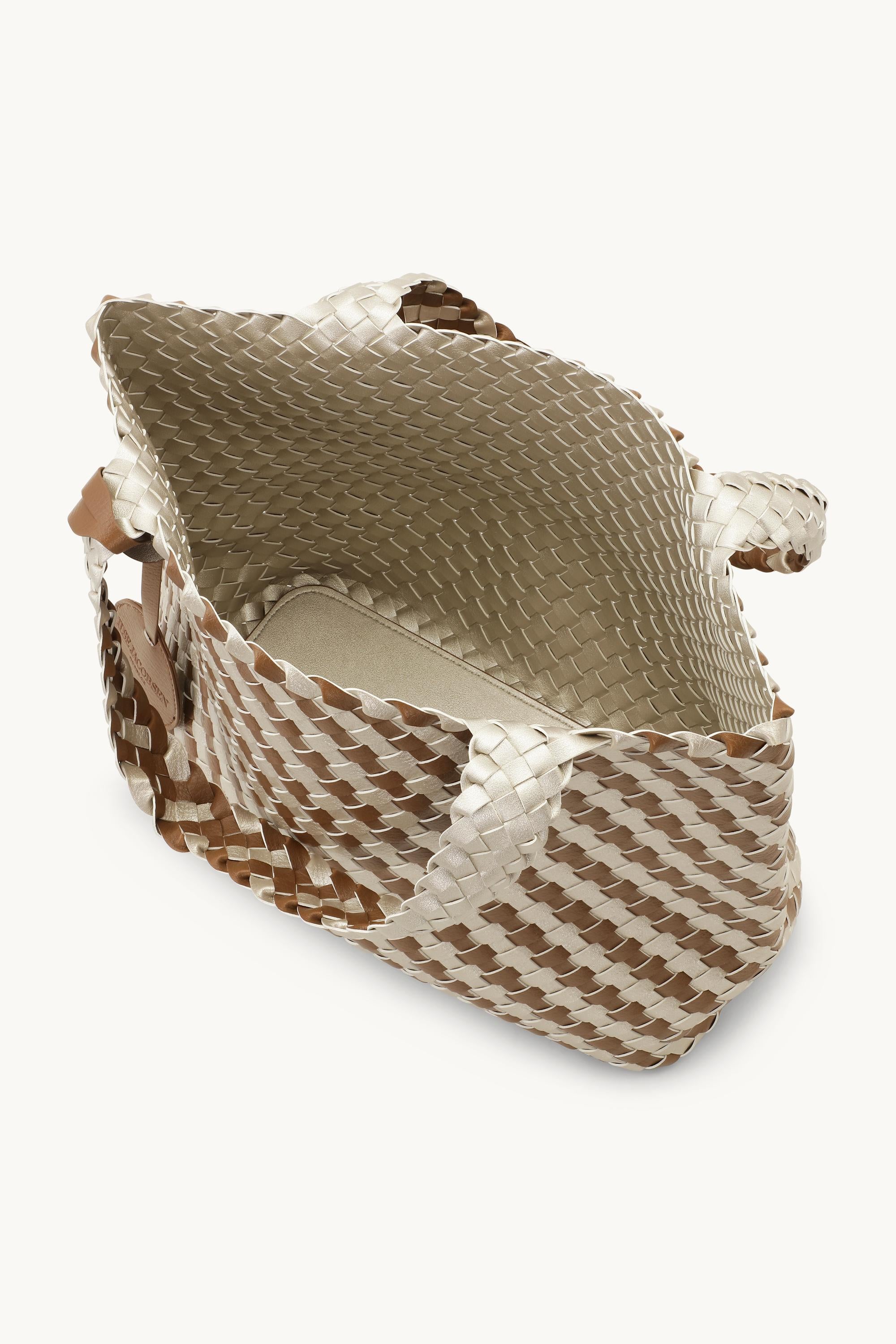 Tote Bag Braided - Goldy Sand Dollar Metallic