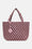 Tote Bag Braided - Maroon Banner Rosy Pink