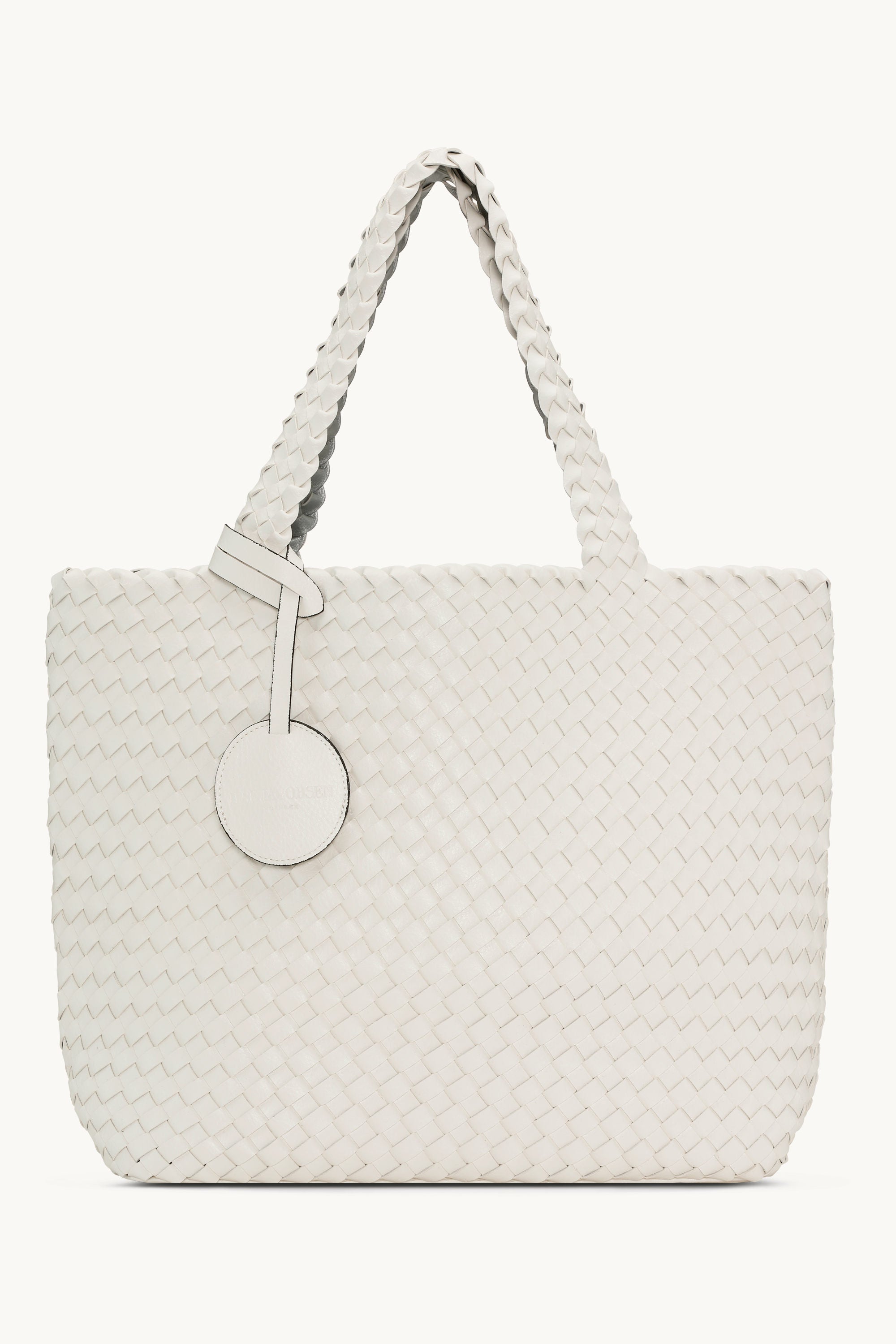 Tote Bag Braided - White Silver