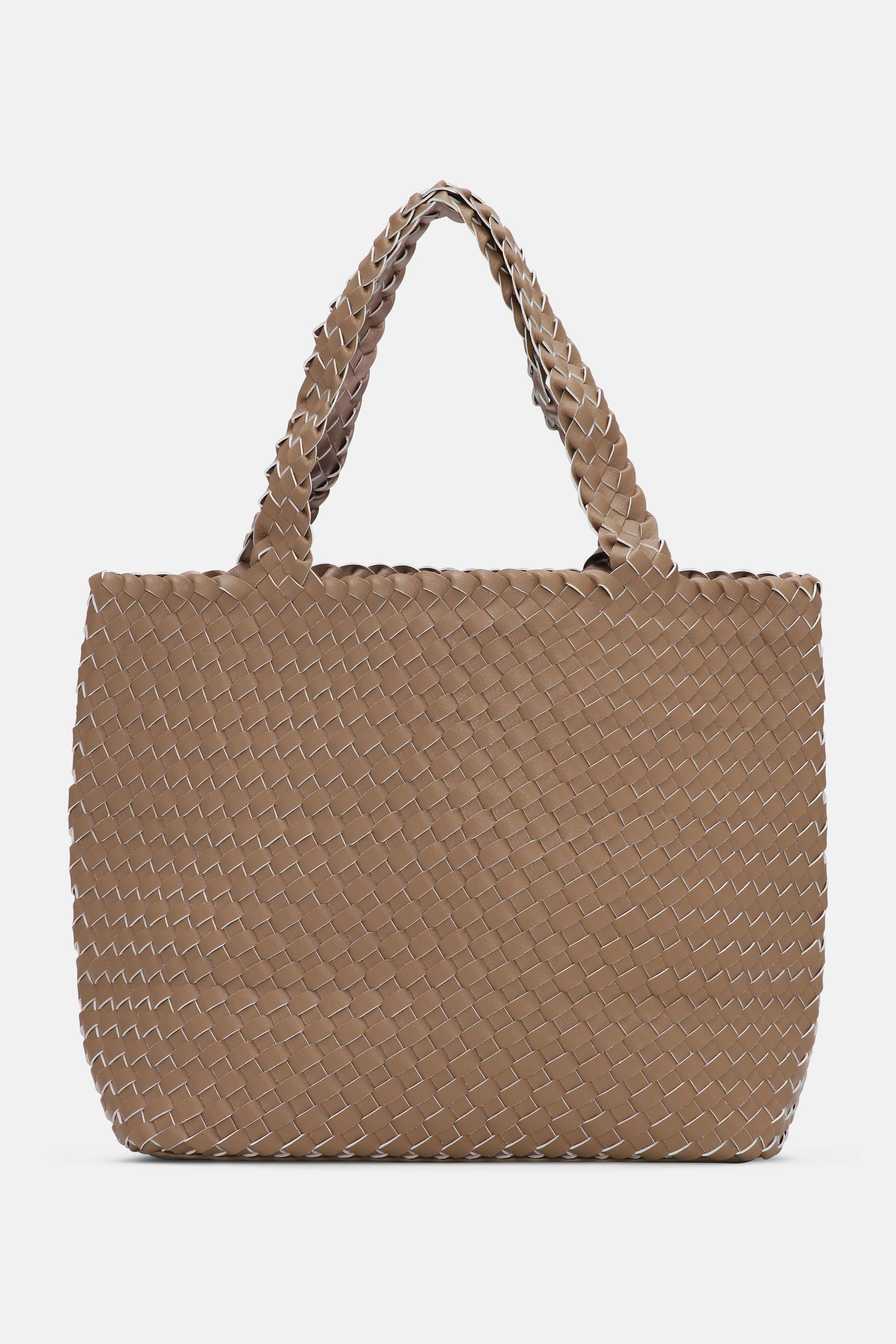 Tote Bag Braided - Mocca Metallic Mocca