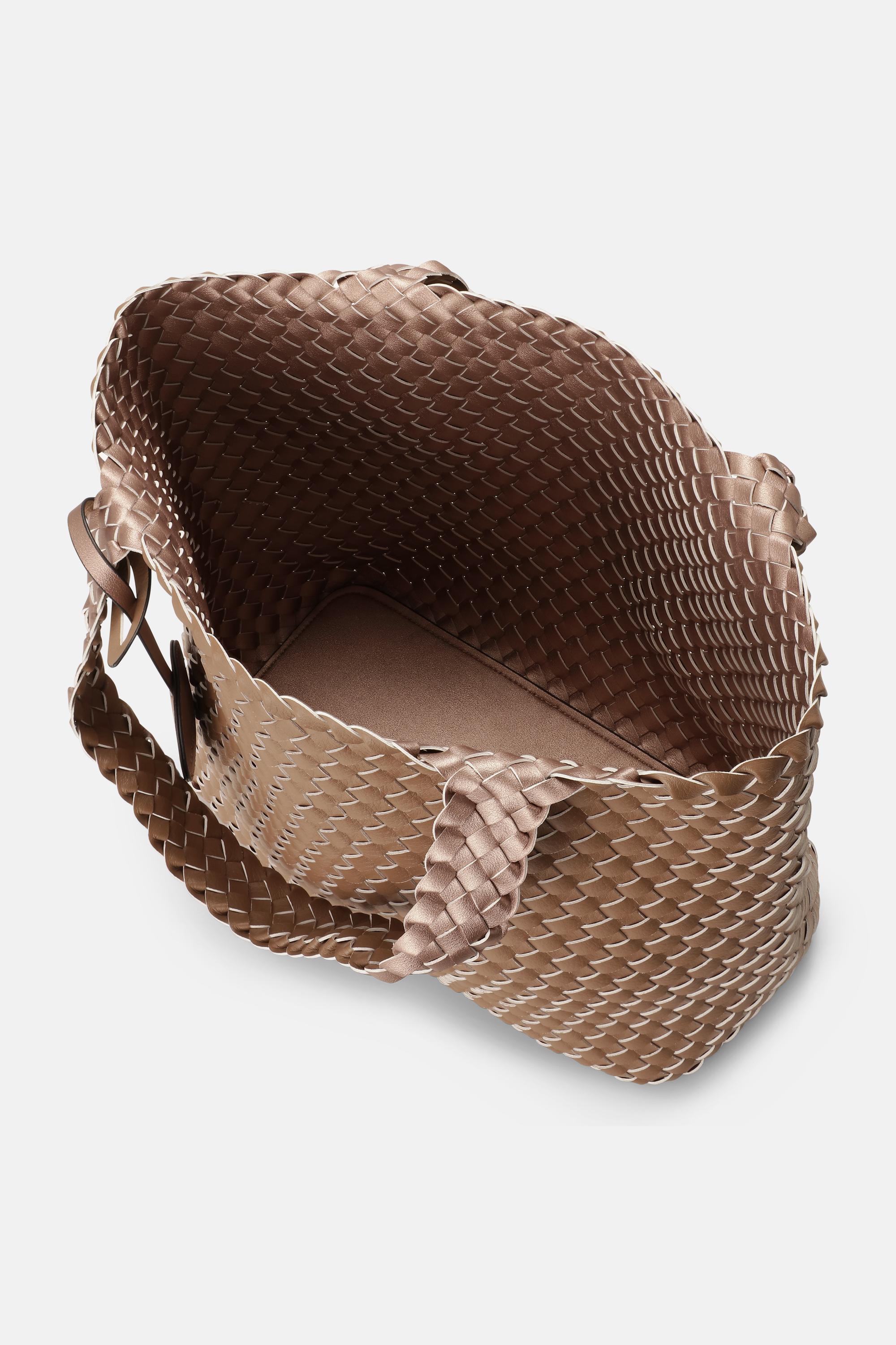 Tote Bag Braided - Mocca Metallic Mocca