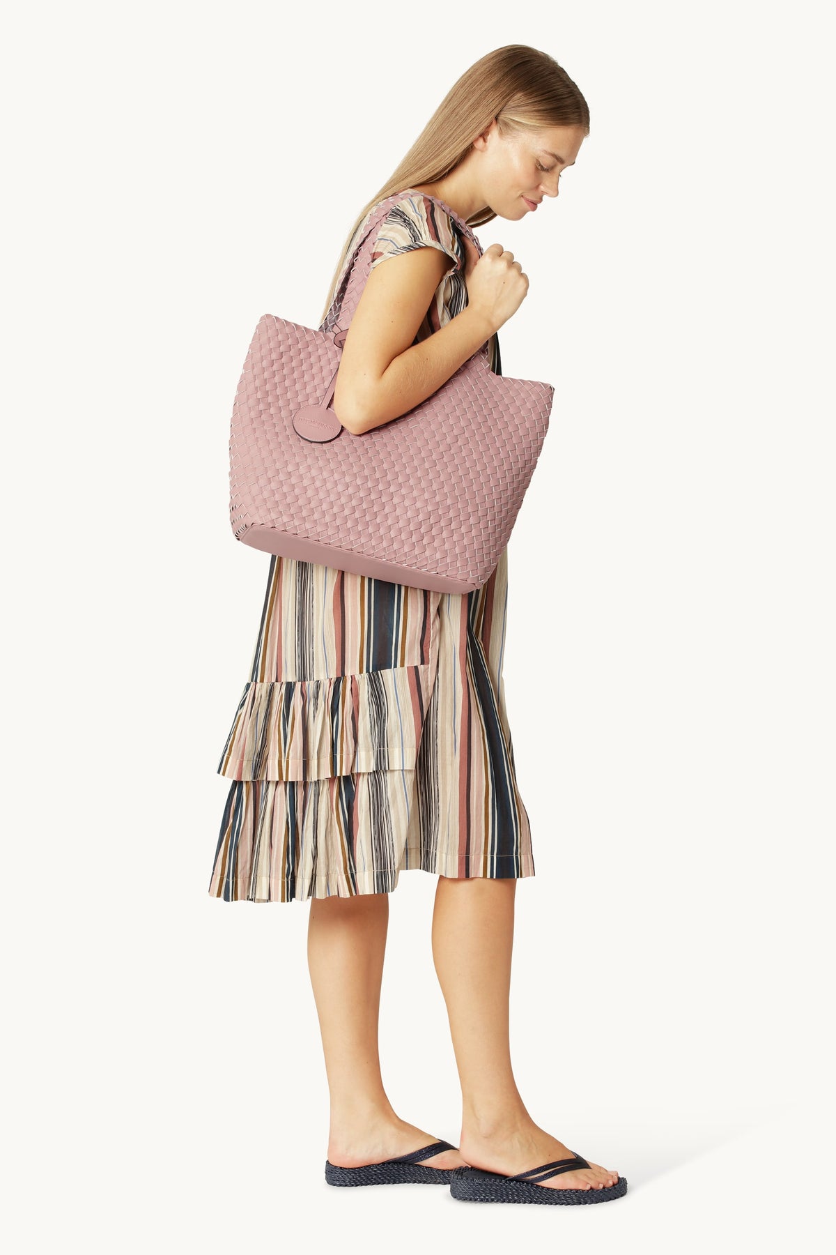 Braided Tote Bag - Adobe Rose Lotus