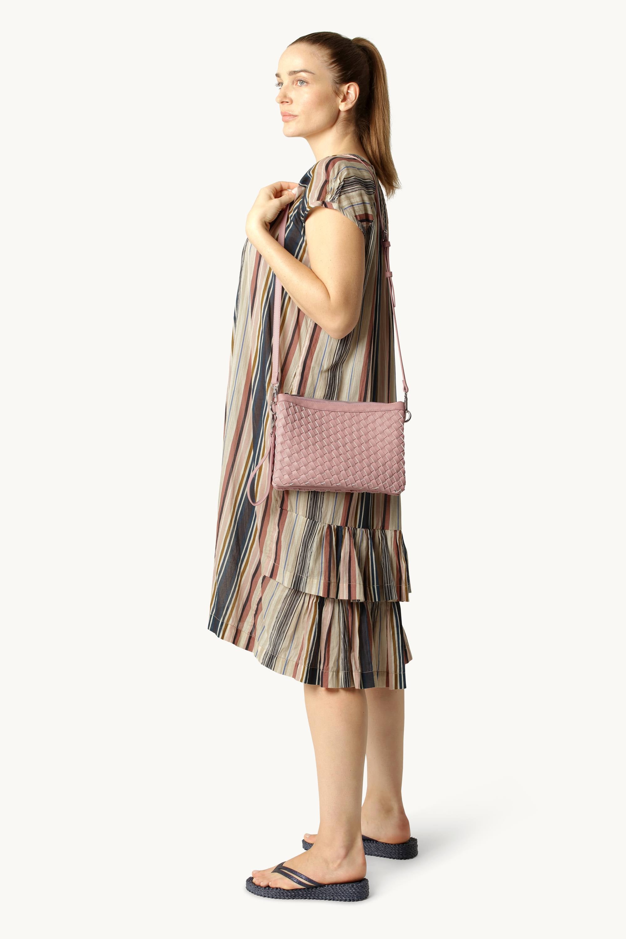 Braided Tote Bag - Adobe Rose