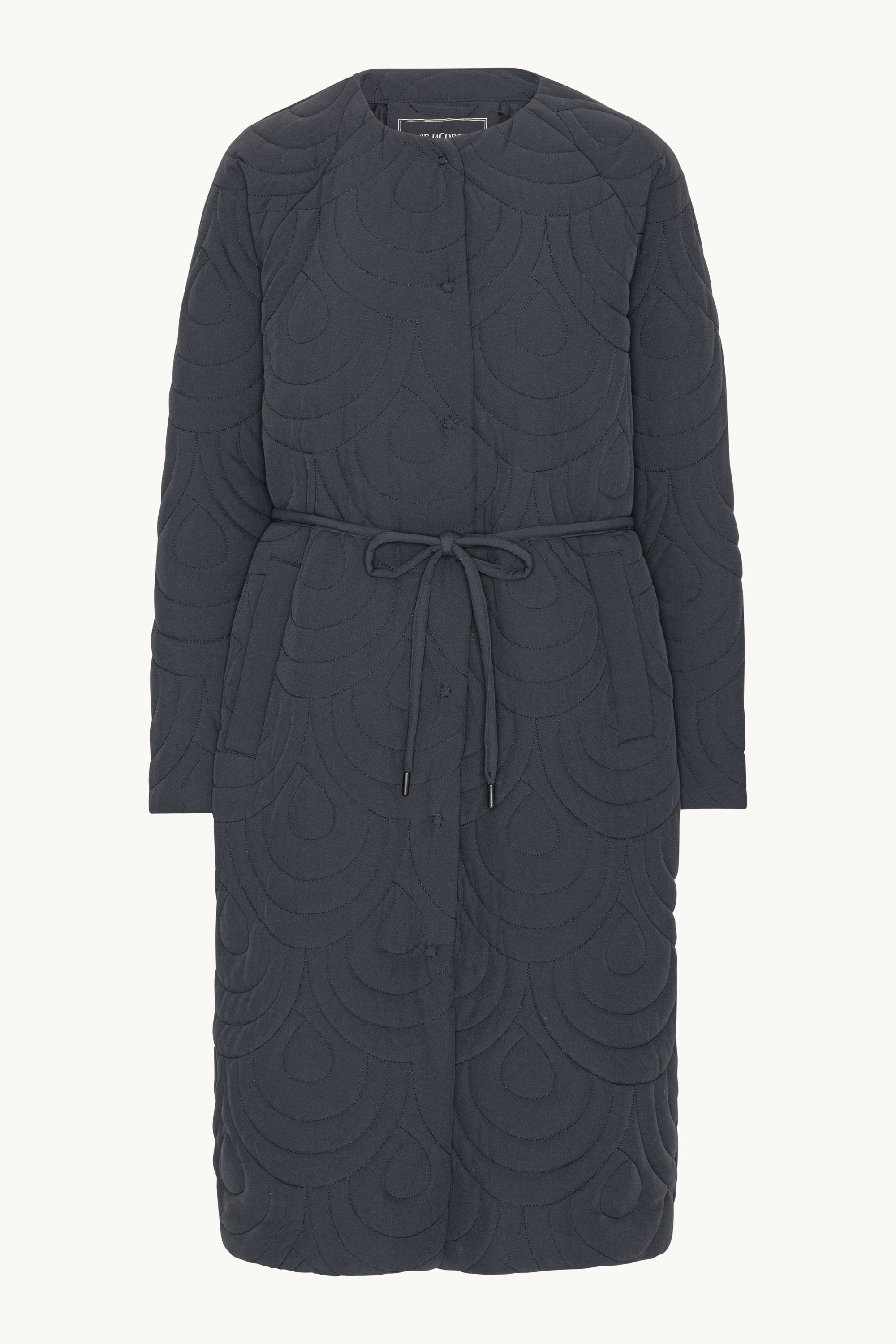 Long Quilted Jacket - Dark Indigo