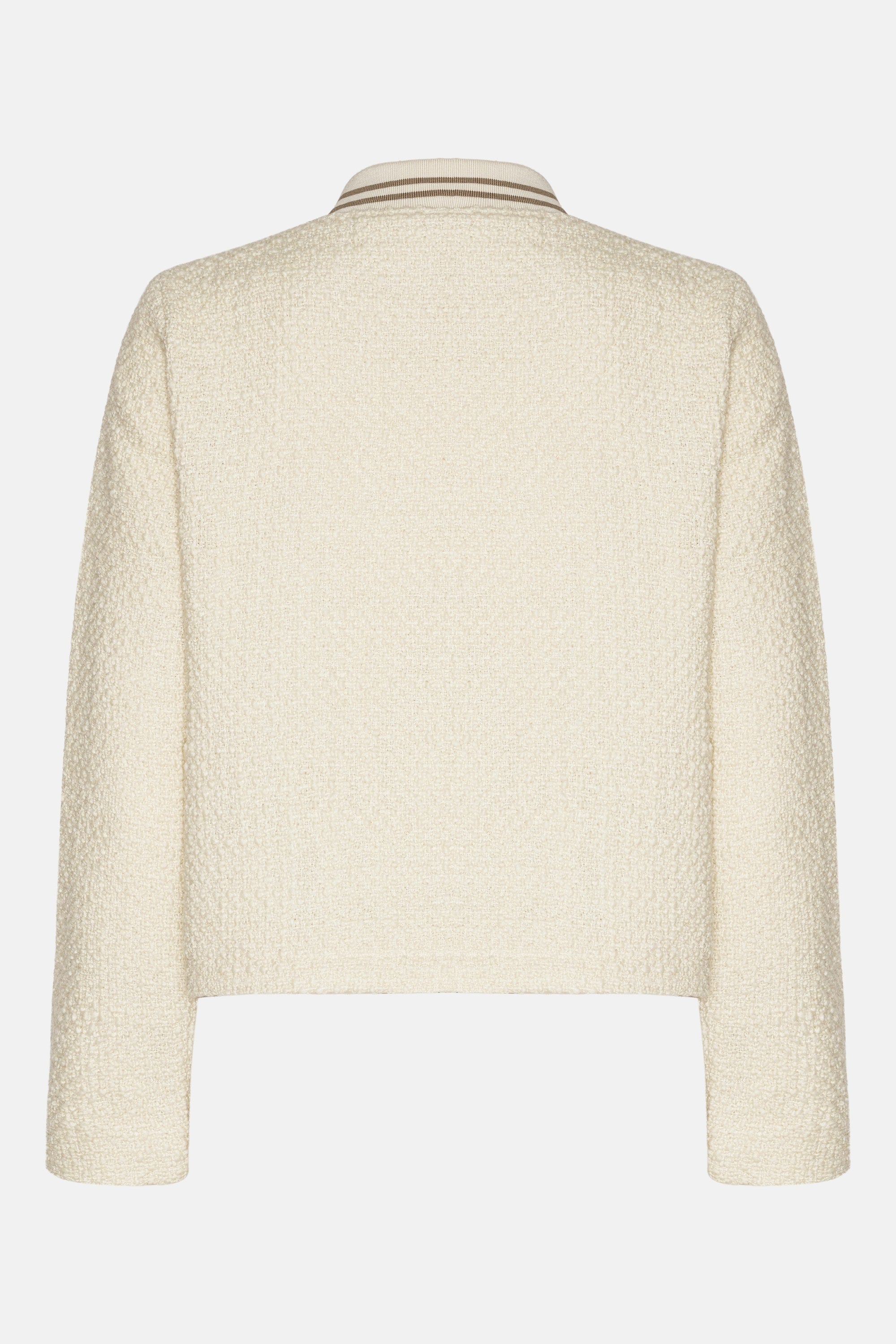 Bouclé Bomber Jacket - Creme