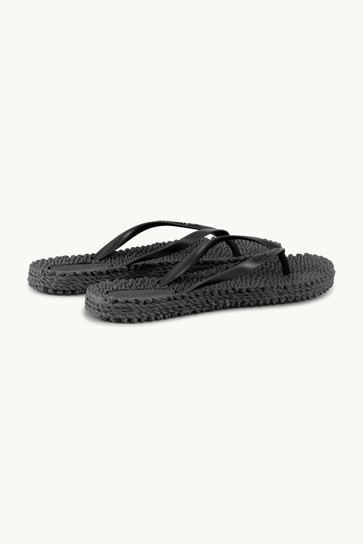 Flip-flops with Logo Straps - Black
