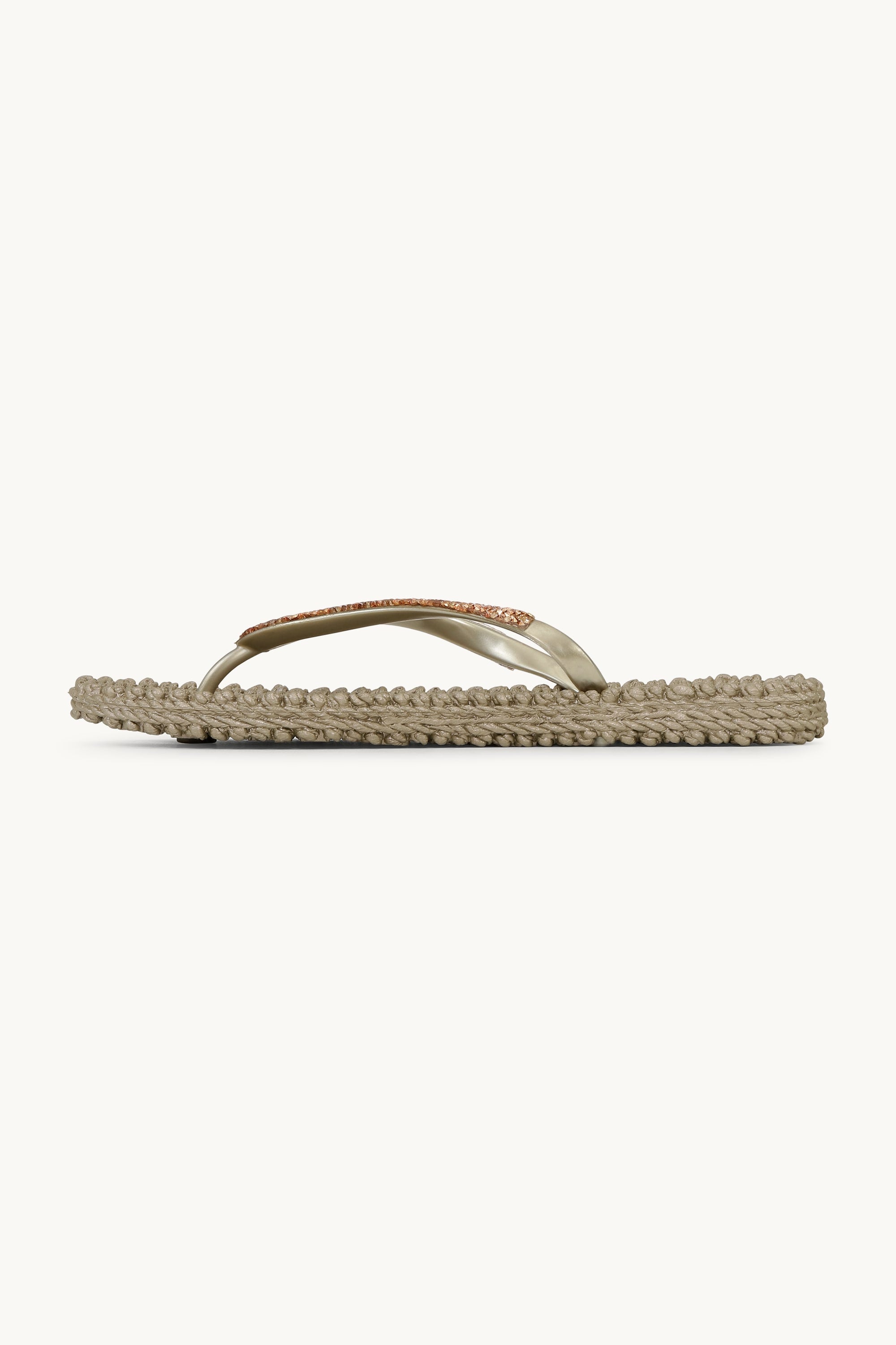 Flip Flops with Rhinestones - Platin