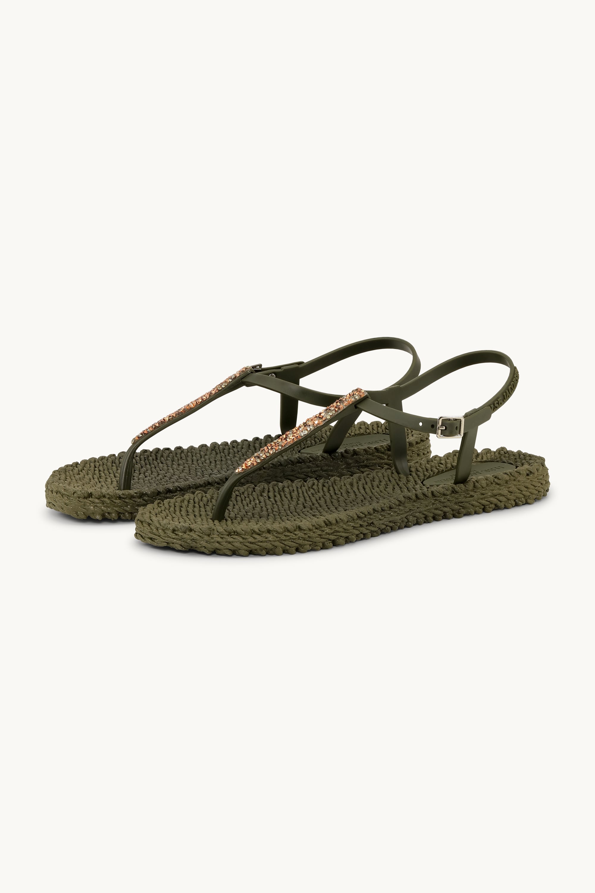 Flip Flops with Rhinestones - Army