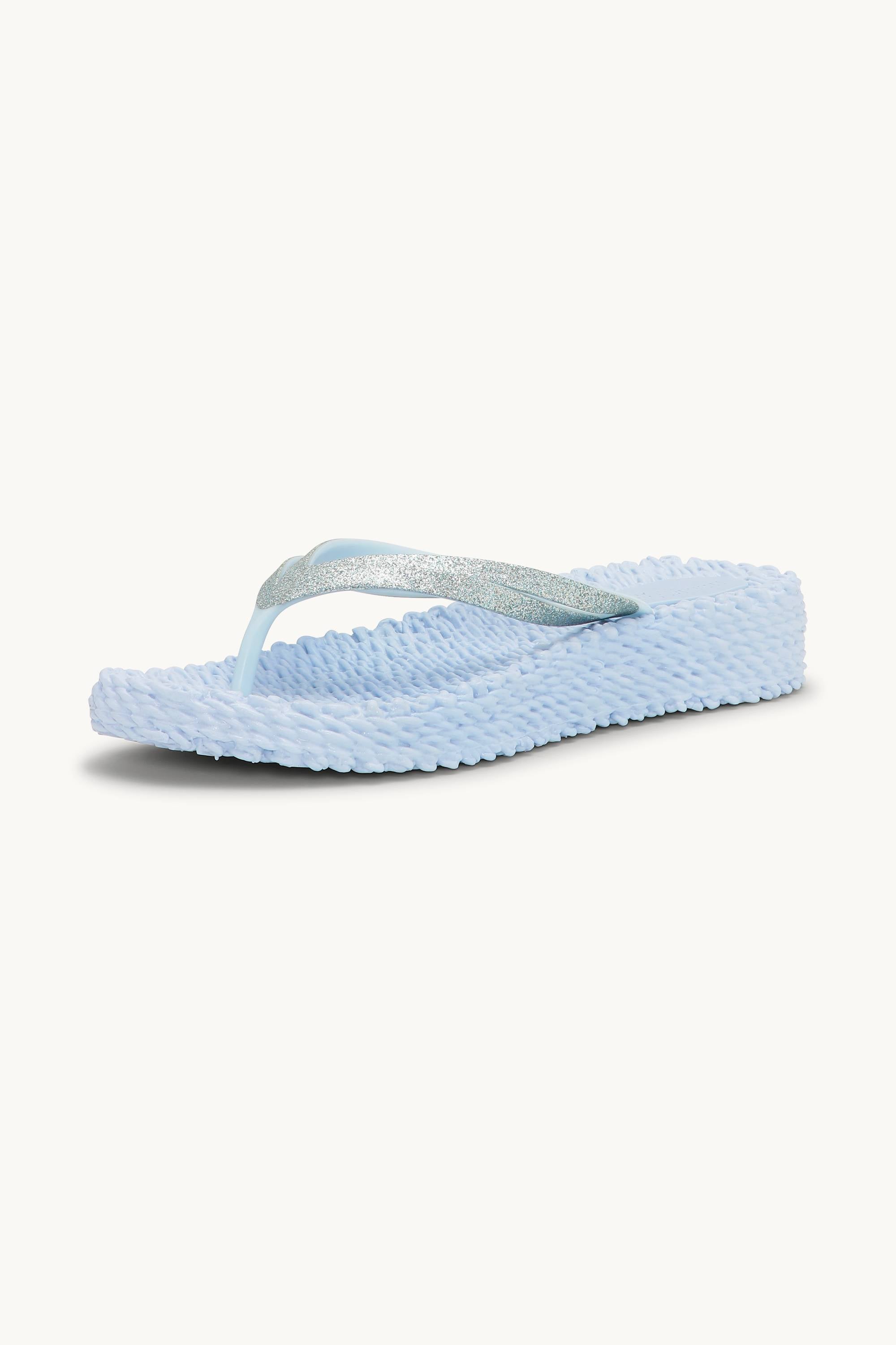Platform Flip-flops Glitter - Blue Bell