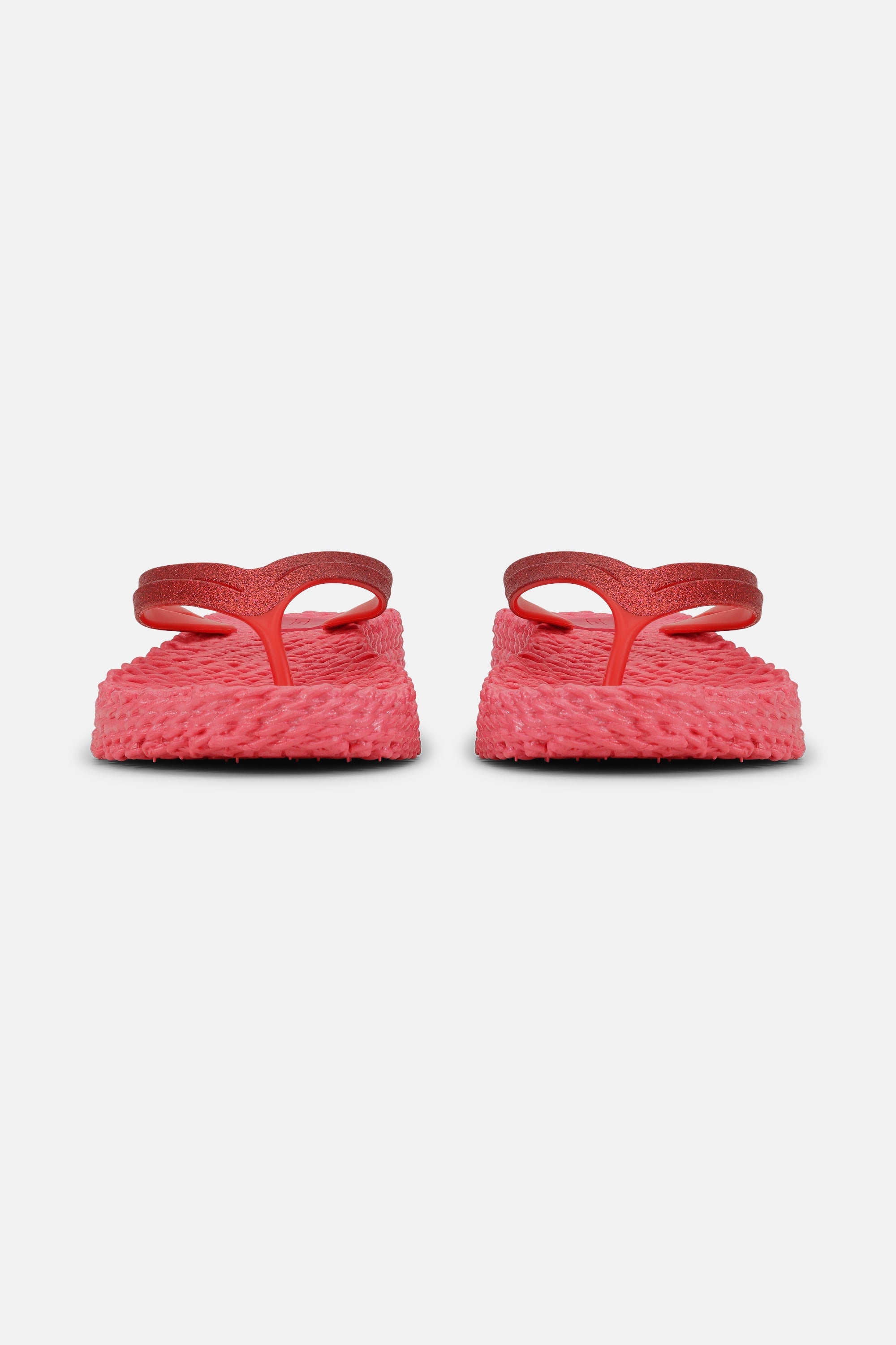 Platform Flip-flops Glitter - Raspberry