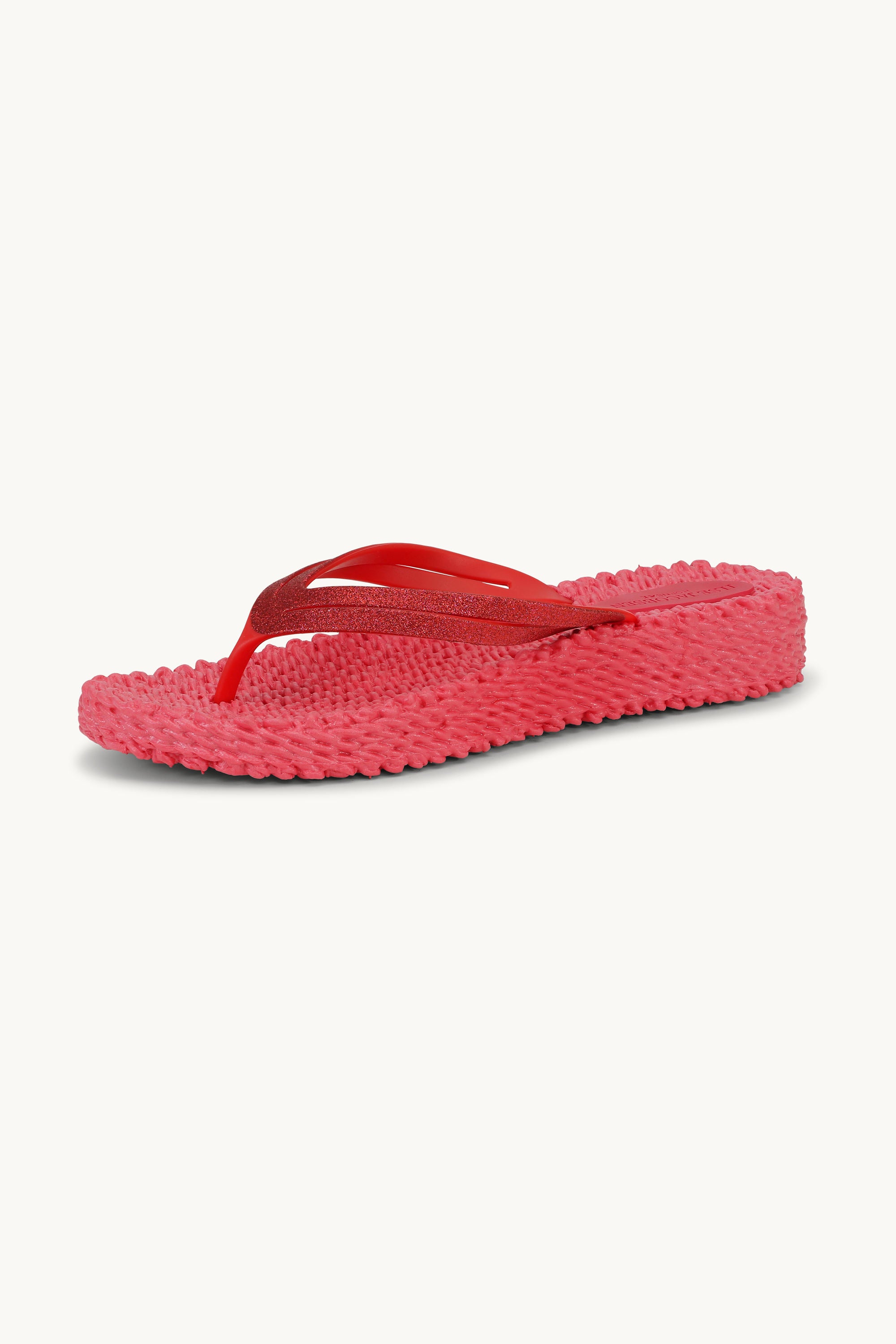 Platform Flip-flops Glitter - Raspberry