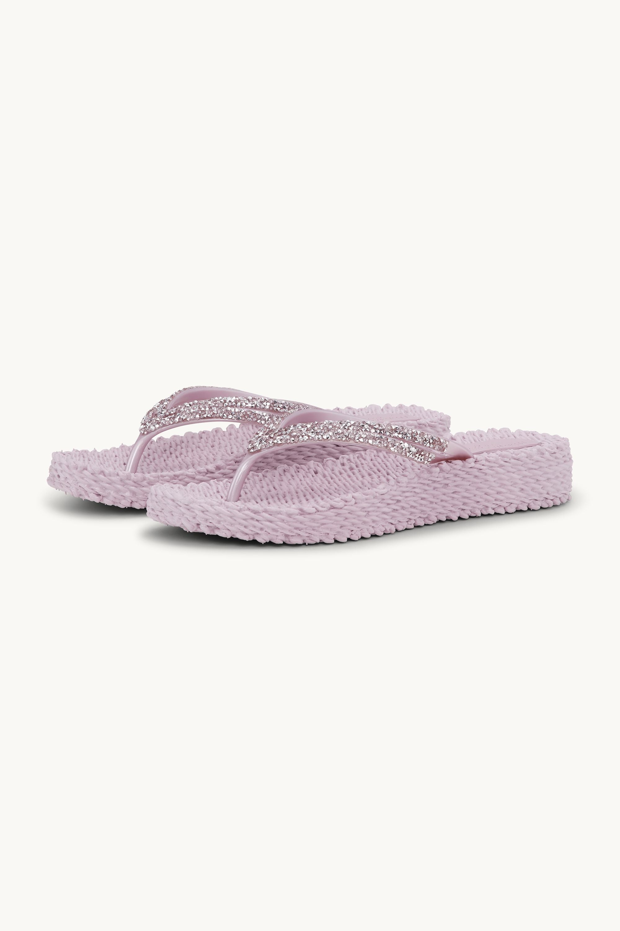 Platform Flip-flops Glitter Stones - Mauve Shadows