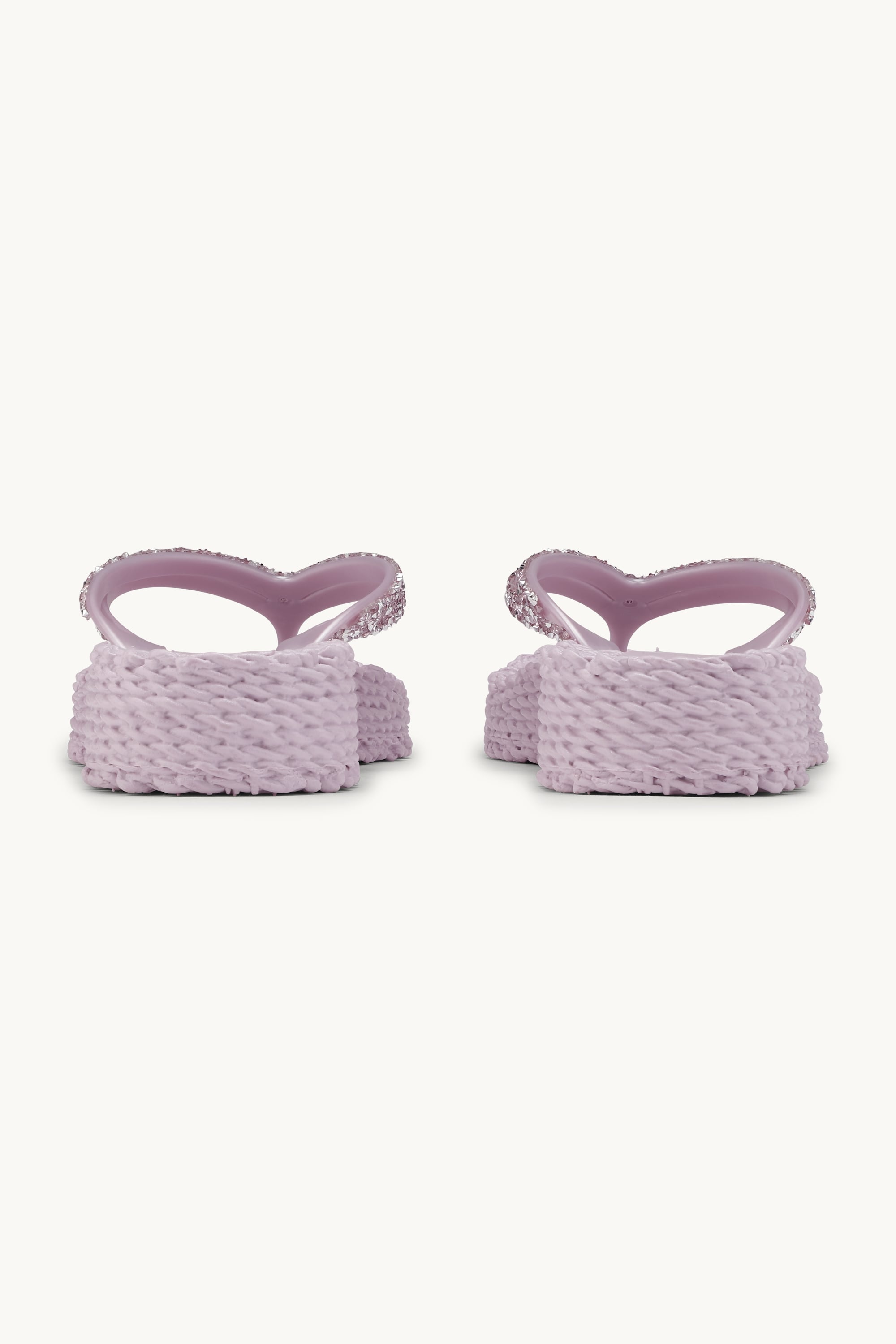 Platform Flip-flops Glitter Stones - Mauve Shadows