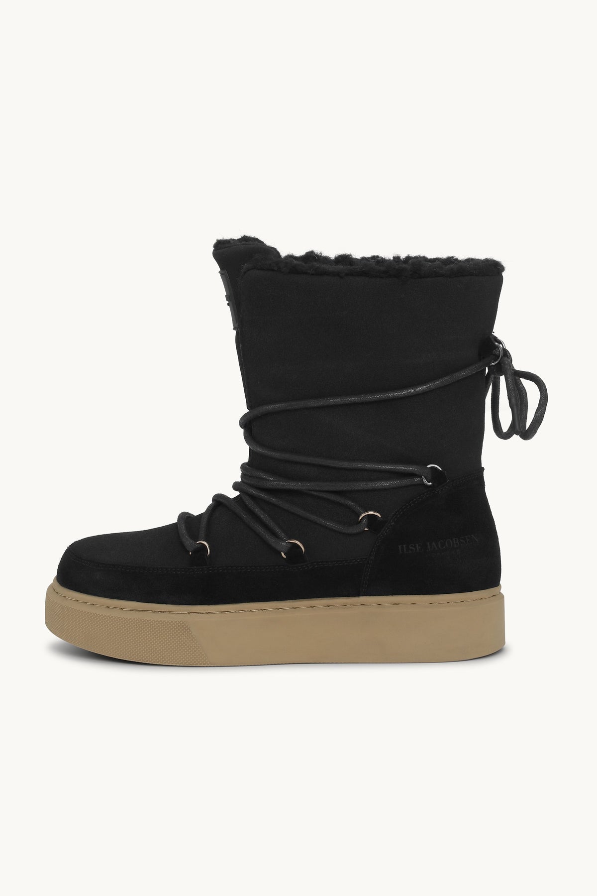 Winter Boot with Laces - Black Natural