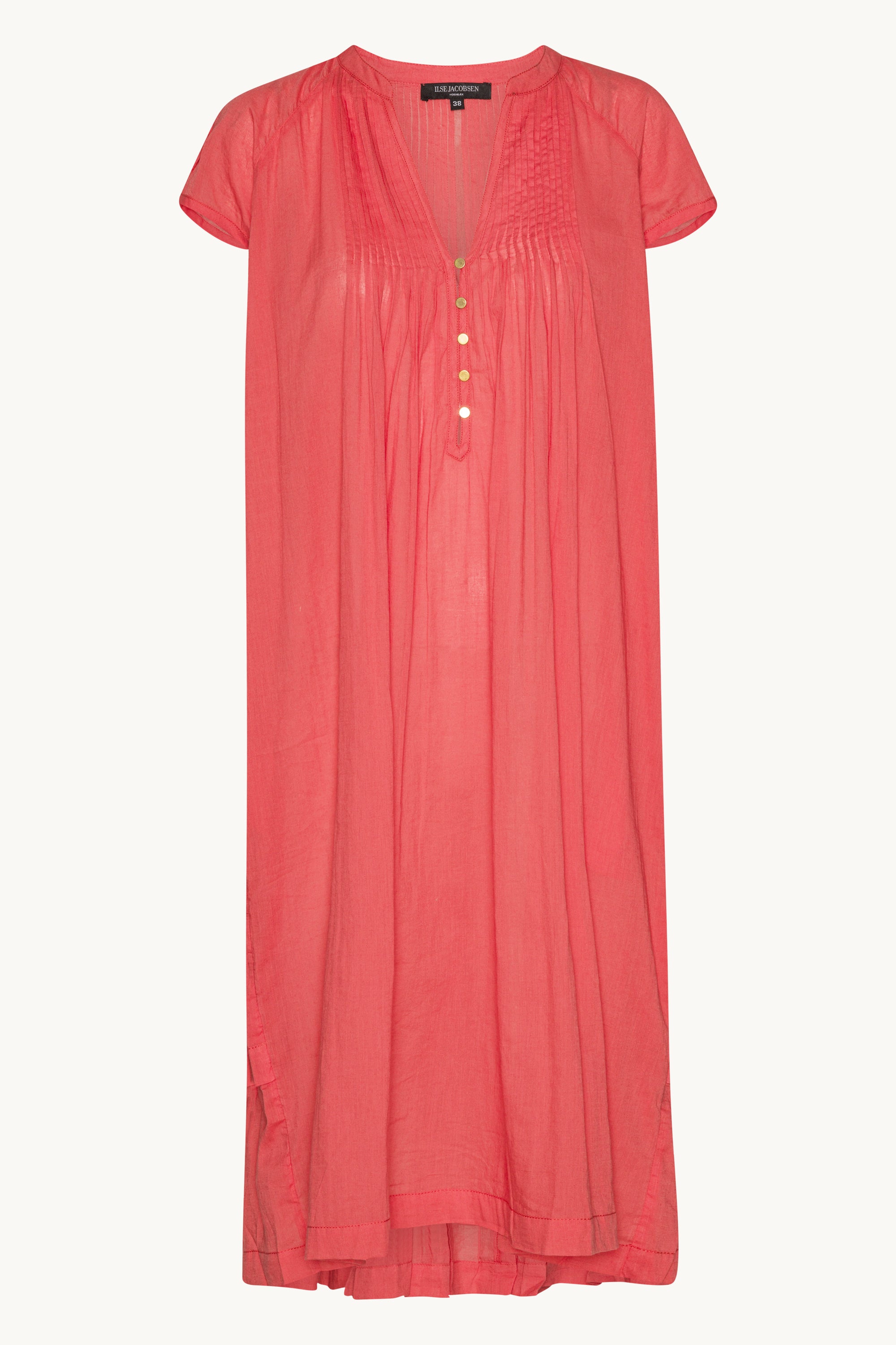 Short Sleeve Long Dress - Spiced Coral