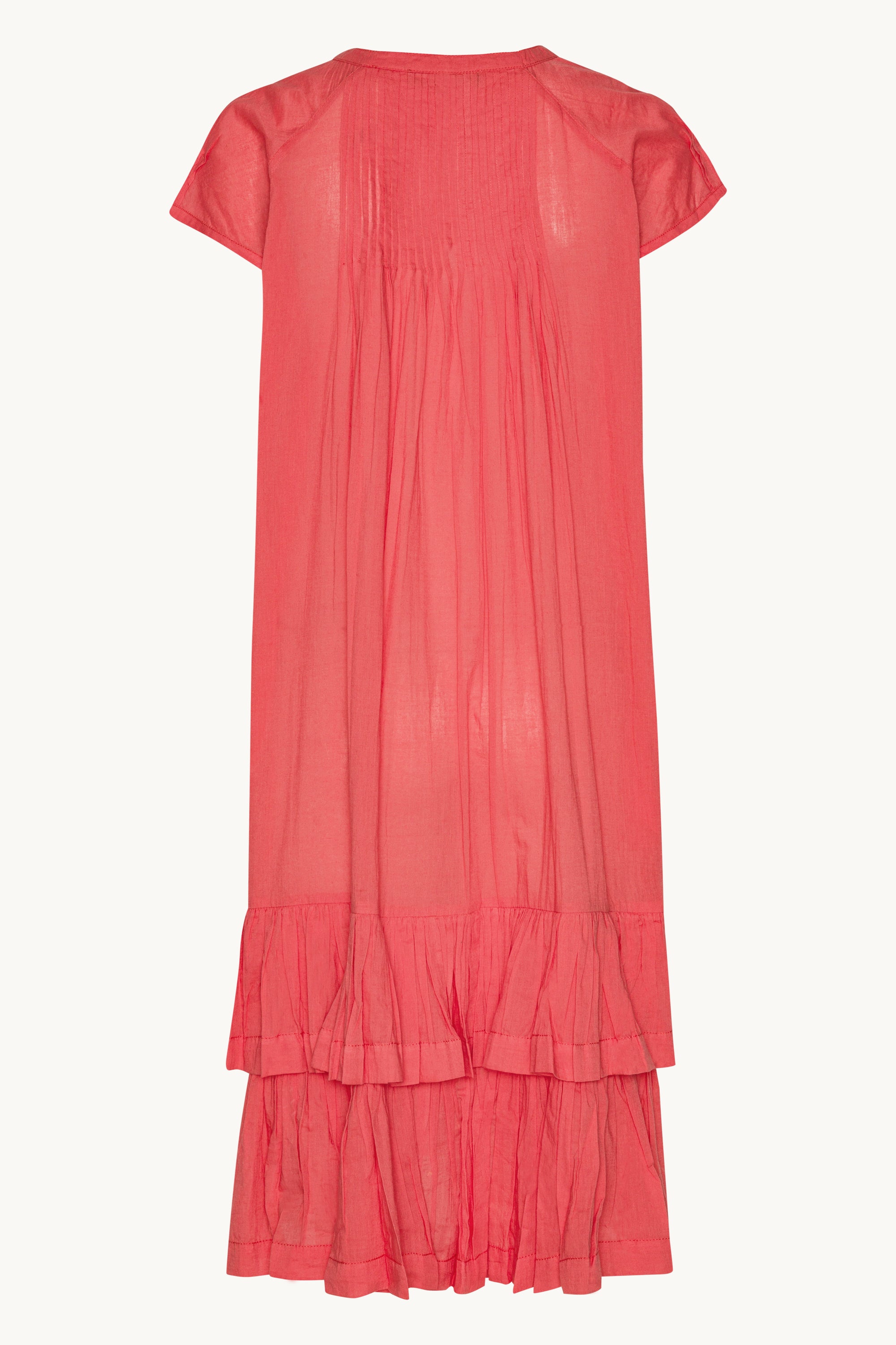 Short Sleeve Long Dress - Spiced Coral