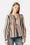 Long Sleeved Shirt Pintuck - Beige Organic Stripe