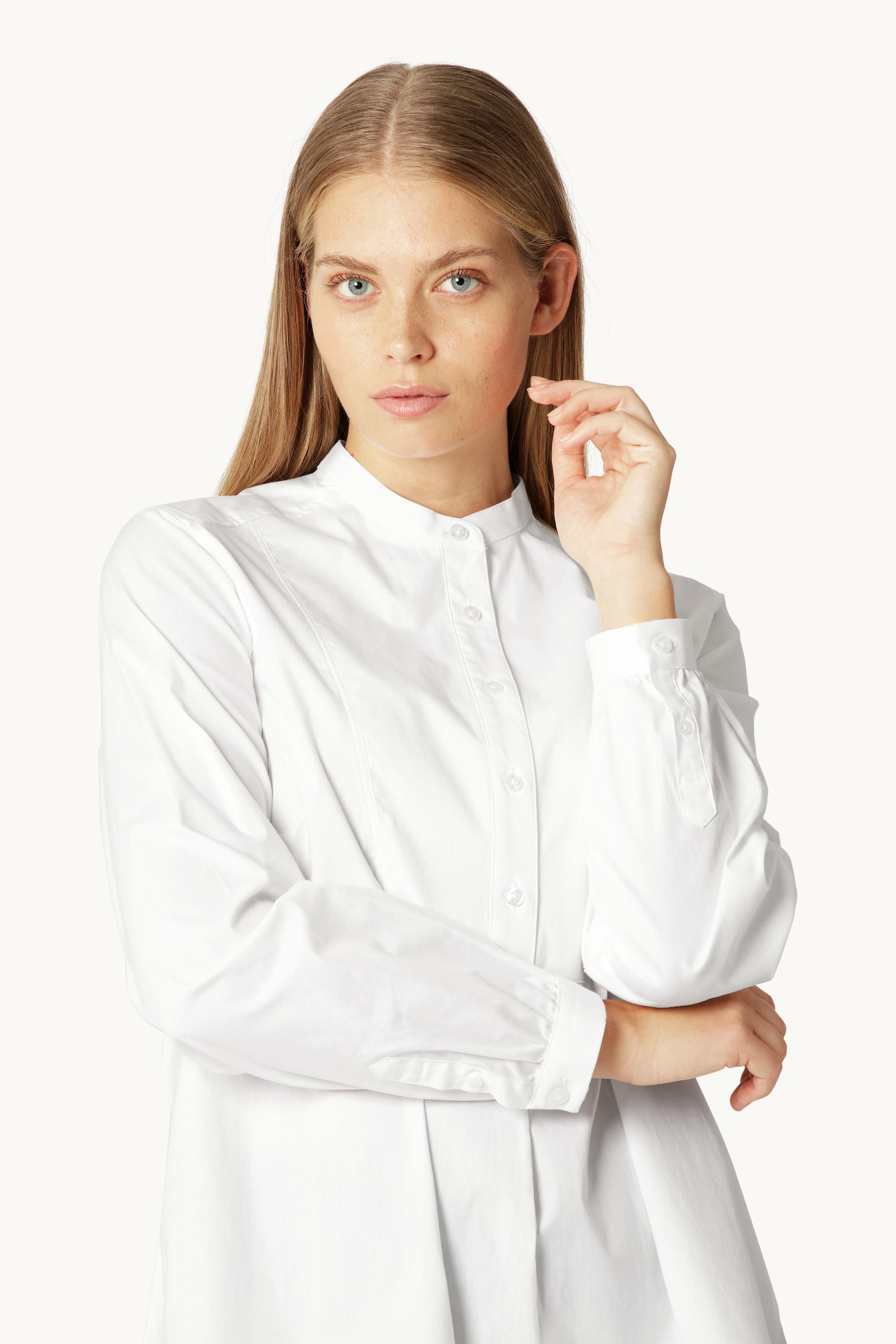 Classic Shirt Long Back - White