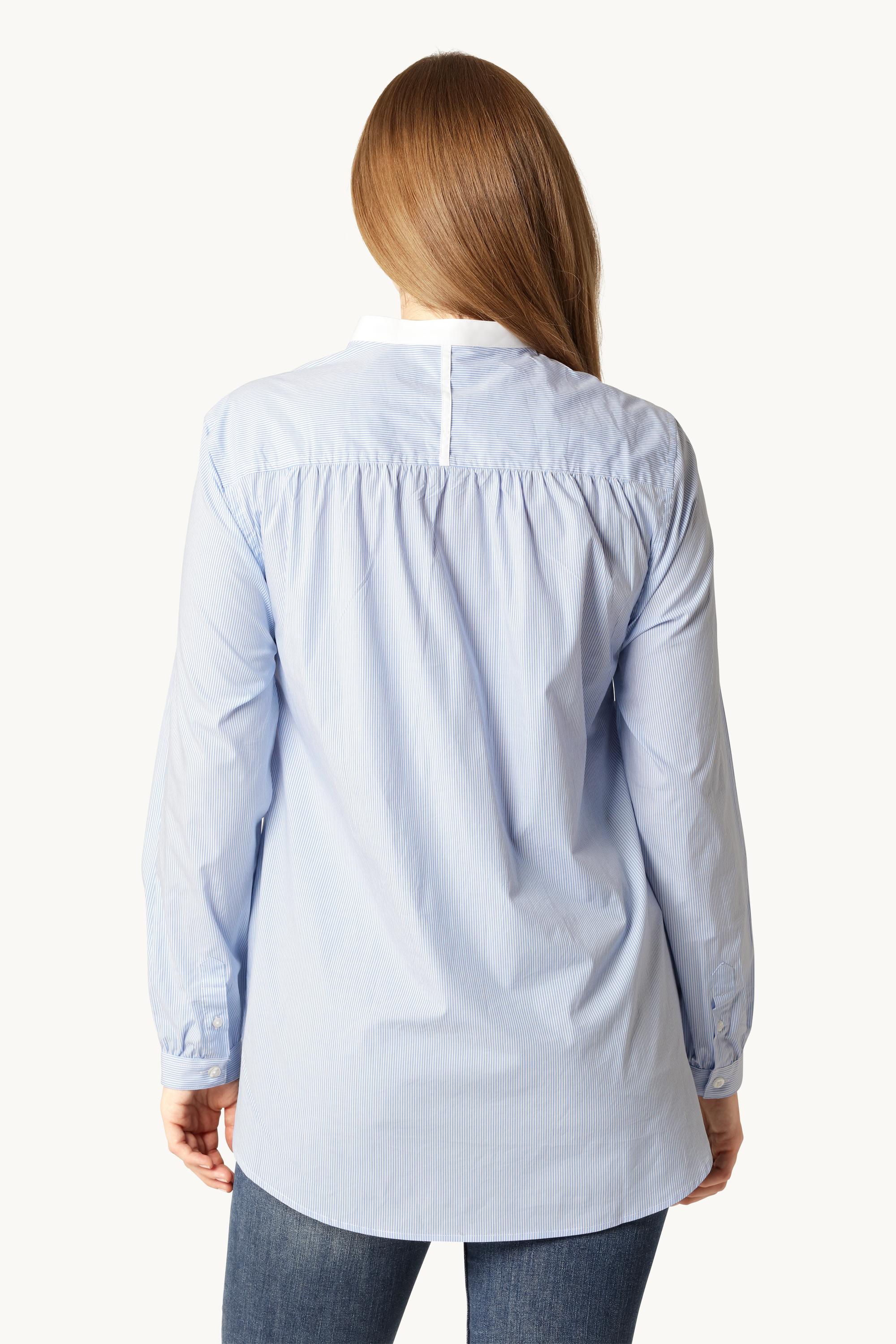 Classic Shirt Long Back Stripes - Heather