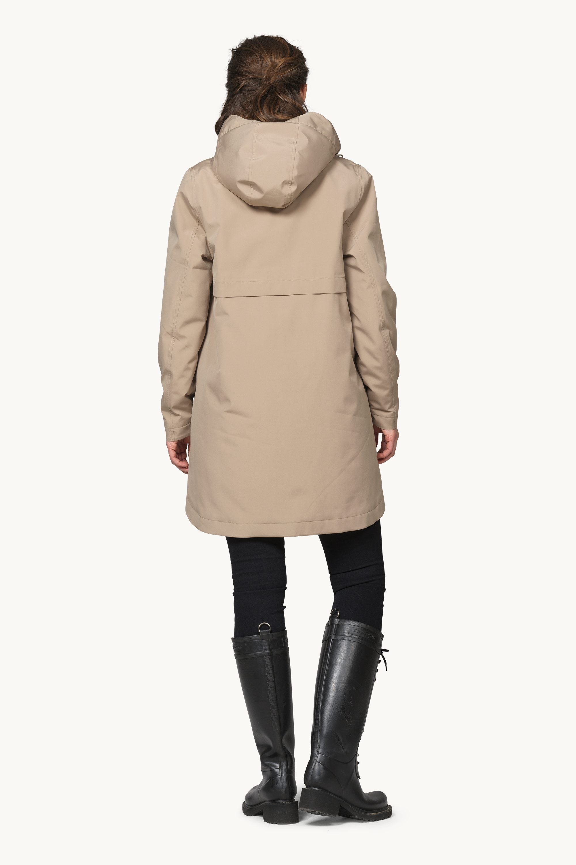 Padded Raincoat - Greige