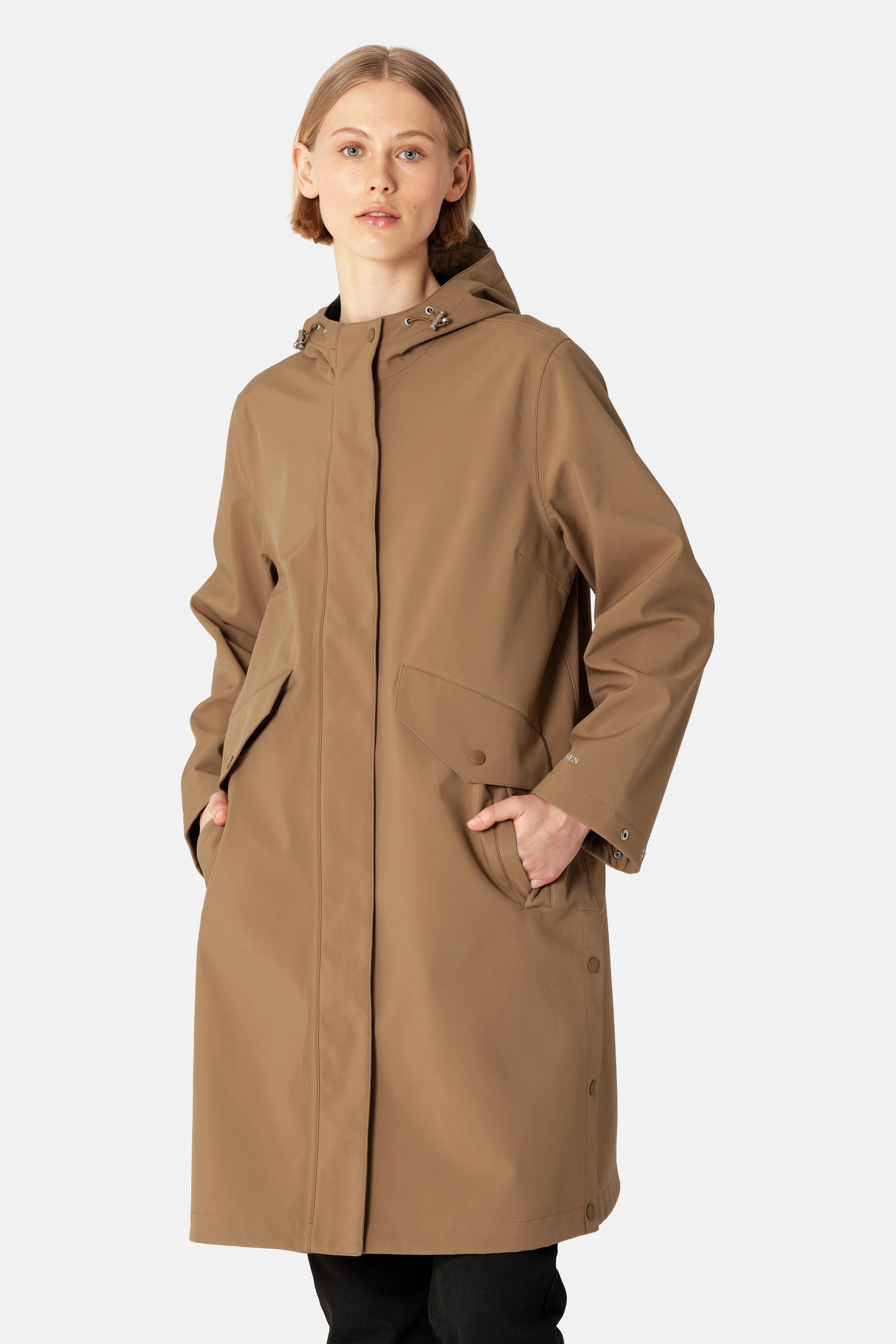 Long Softshell Raincoat - Mocca