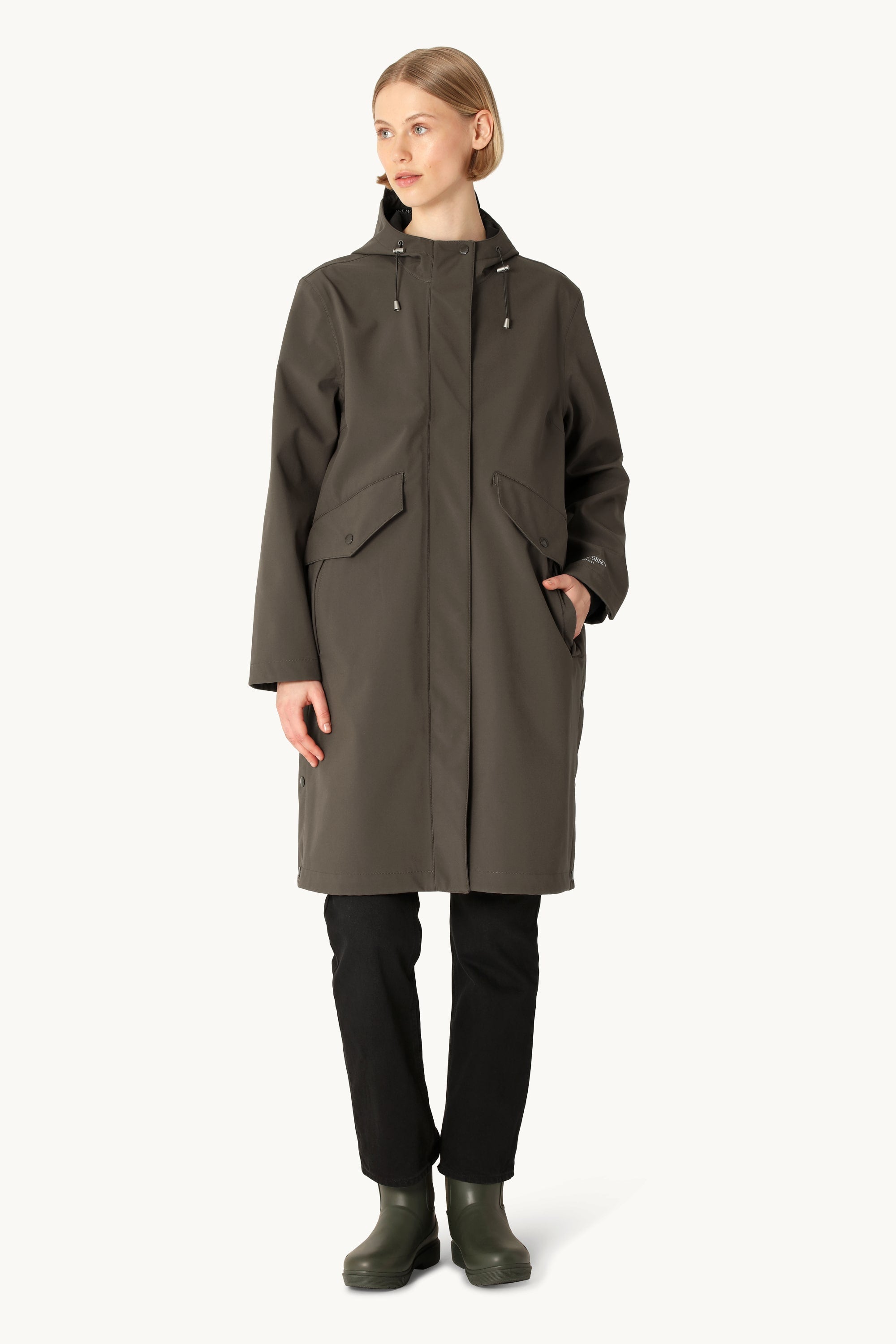 Long Softshell Raincoat - Wren