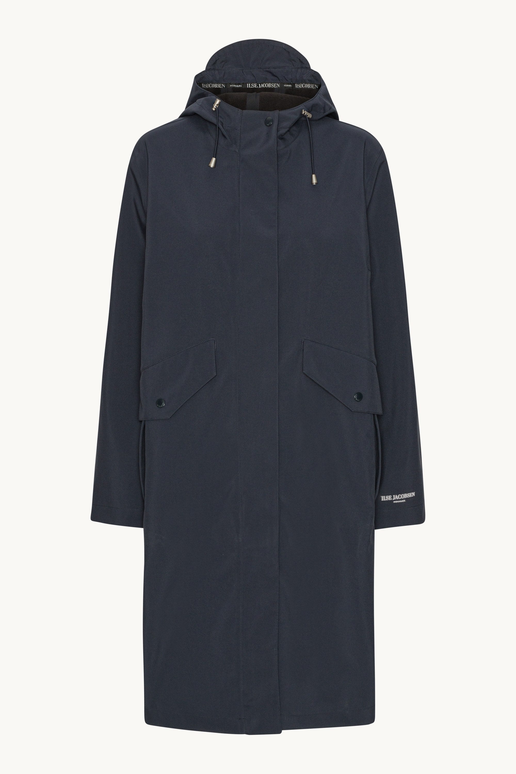 Long Softshell Raincoat - Dark Indigo