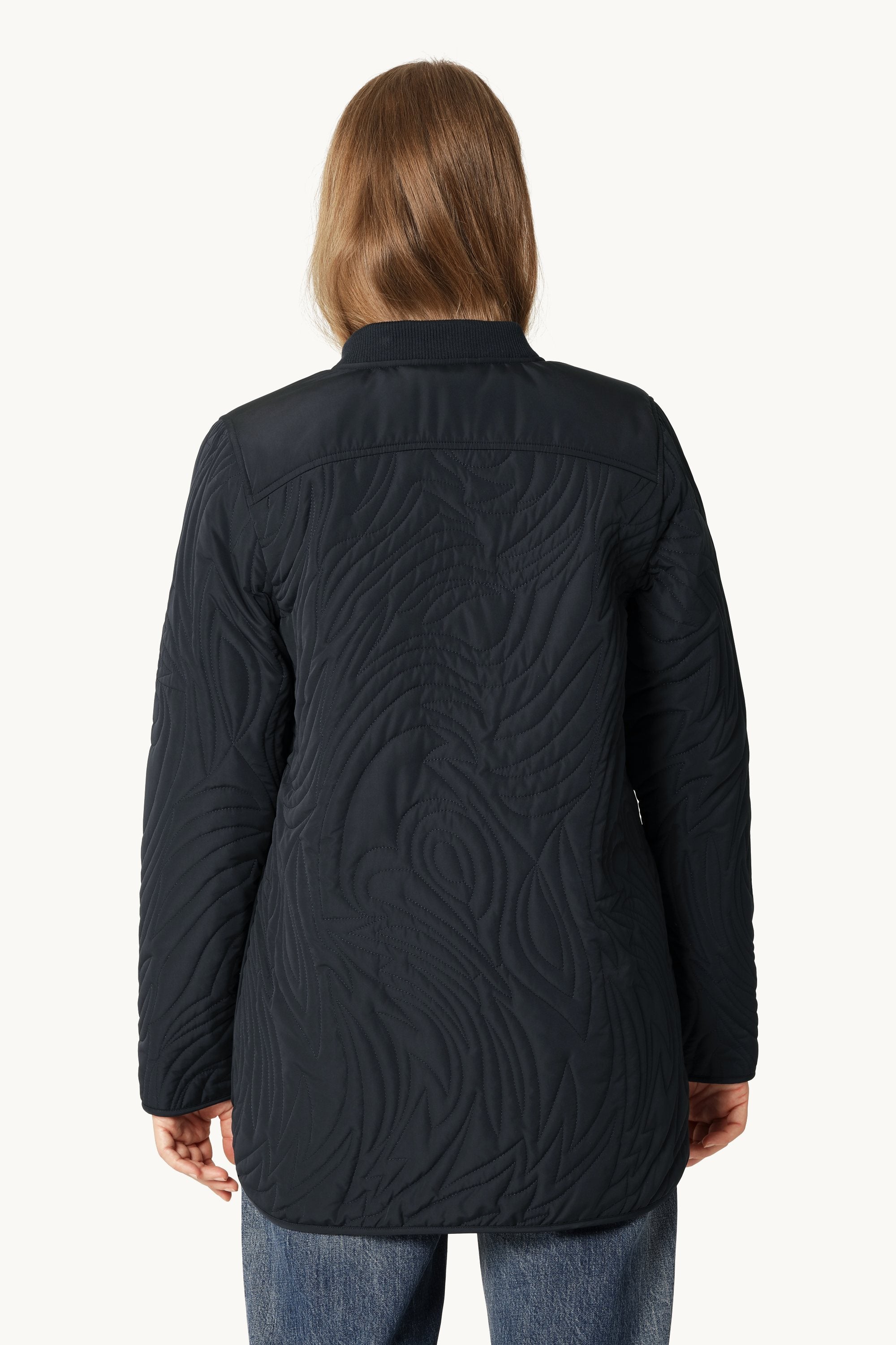 Short Quilt Jacket - Dark Indigo