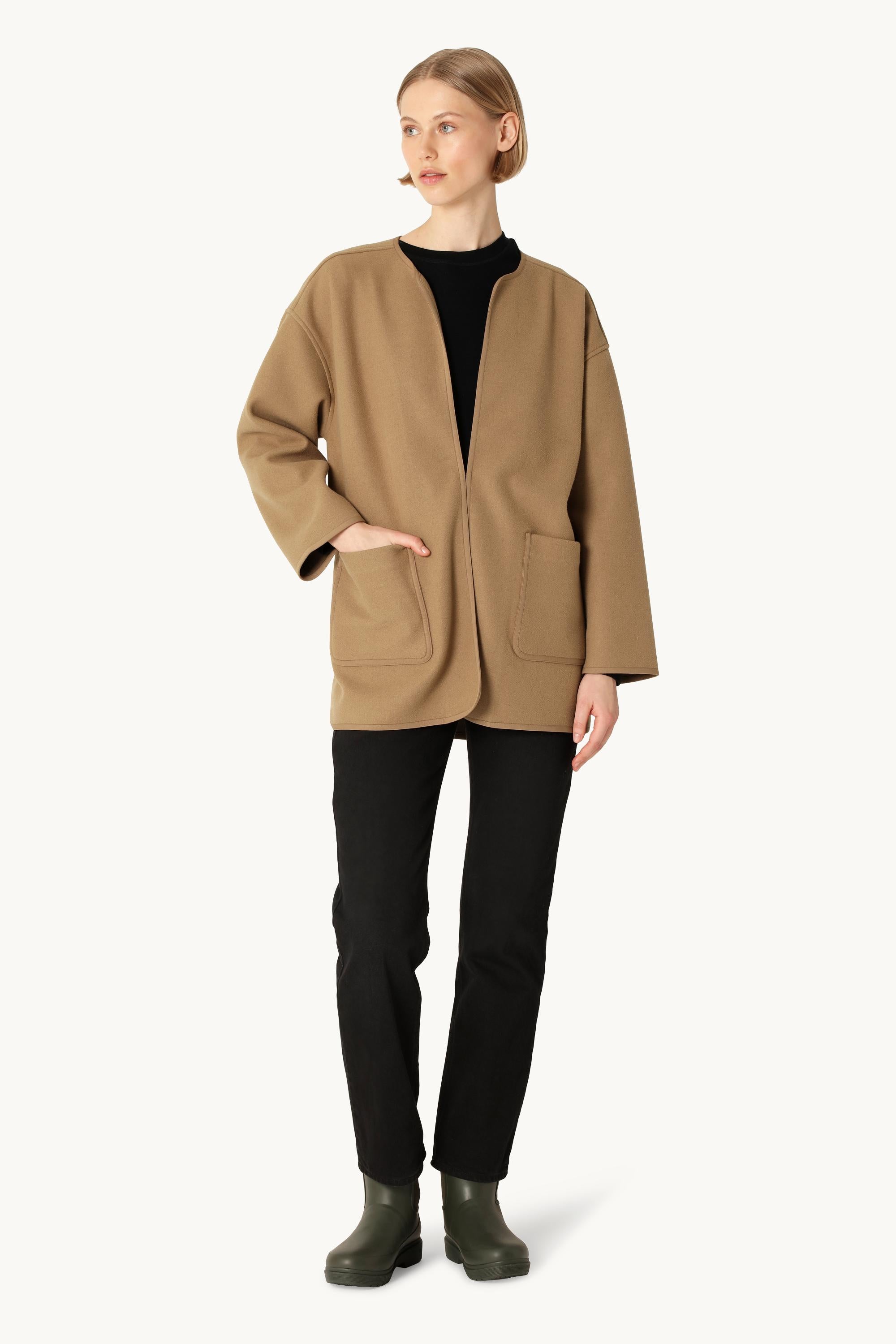 Felted Casual Jacket - Mocca