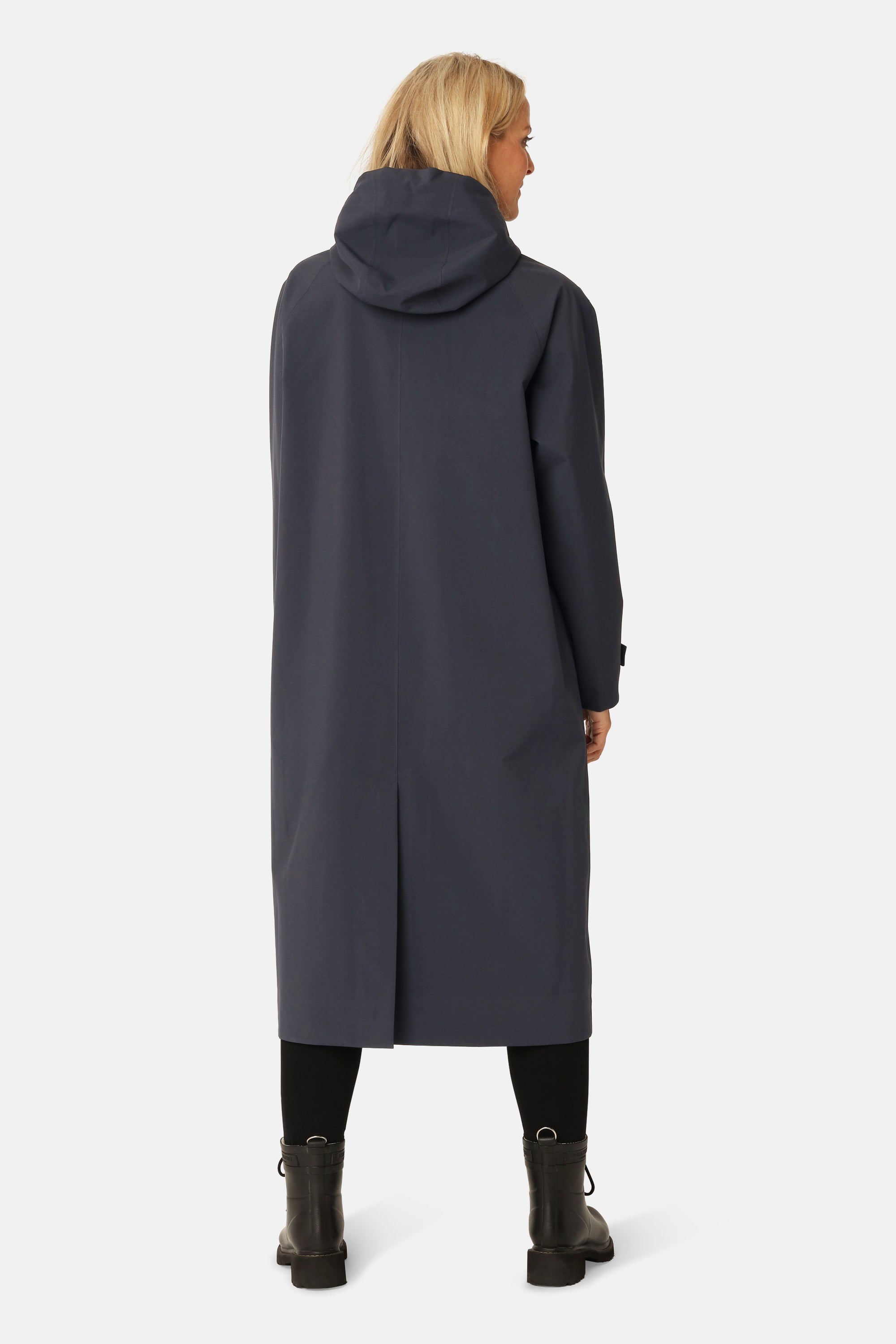 Long Rain Coat - Dark Indigo