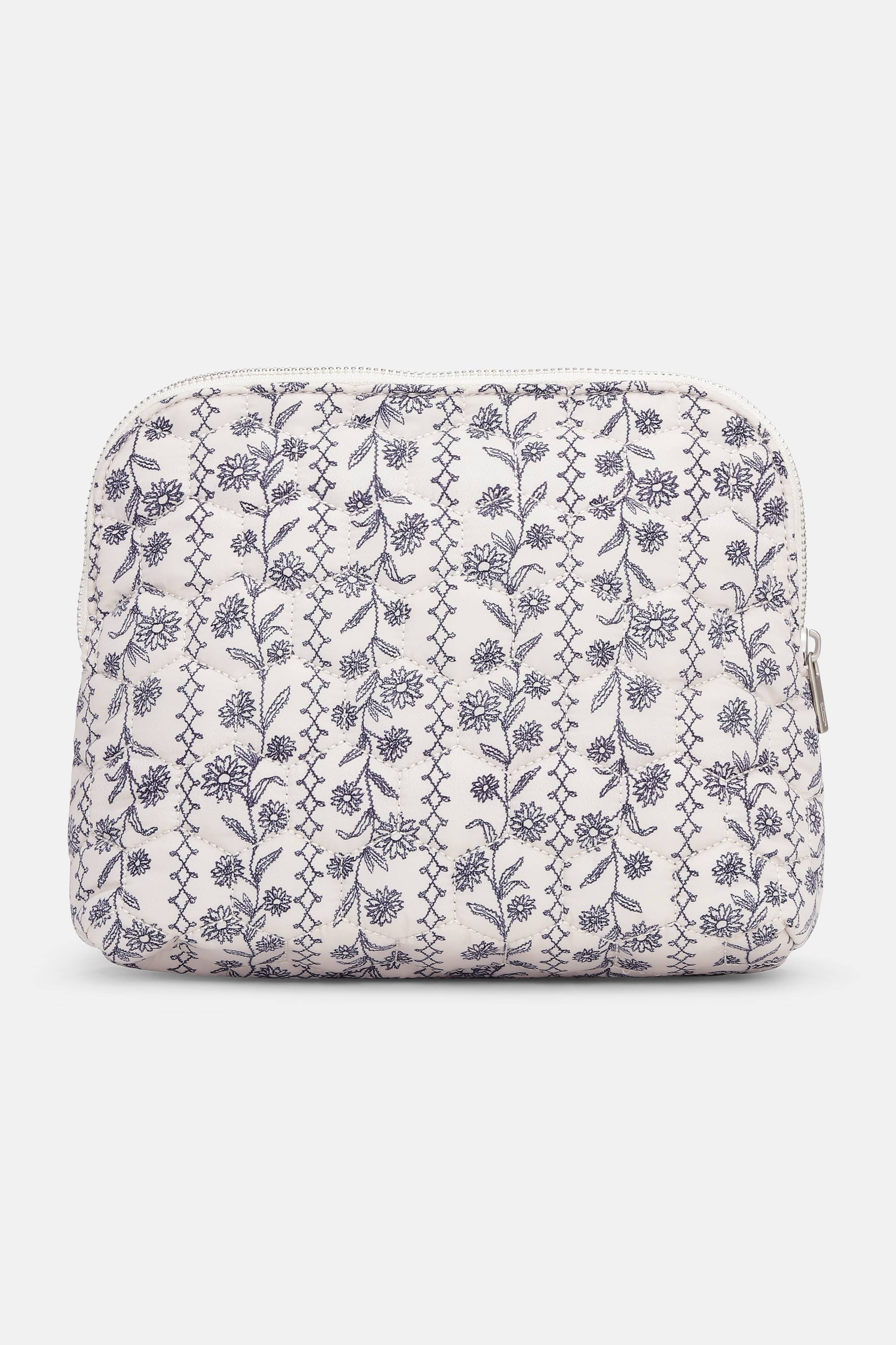 Makeup Pouch - White Wildflower