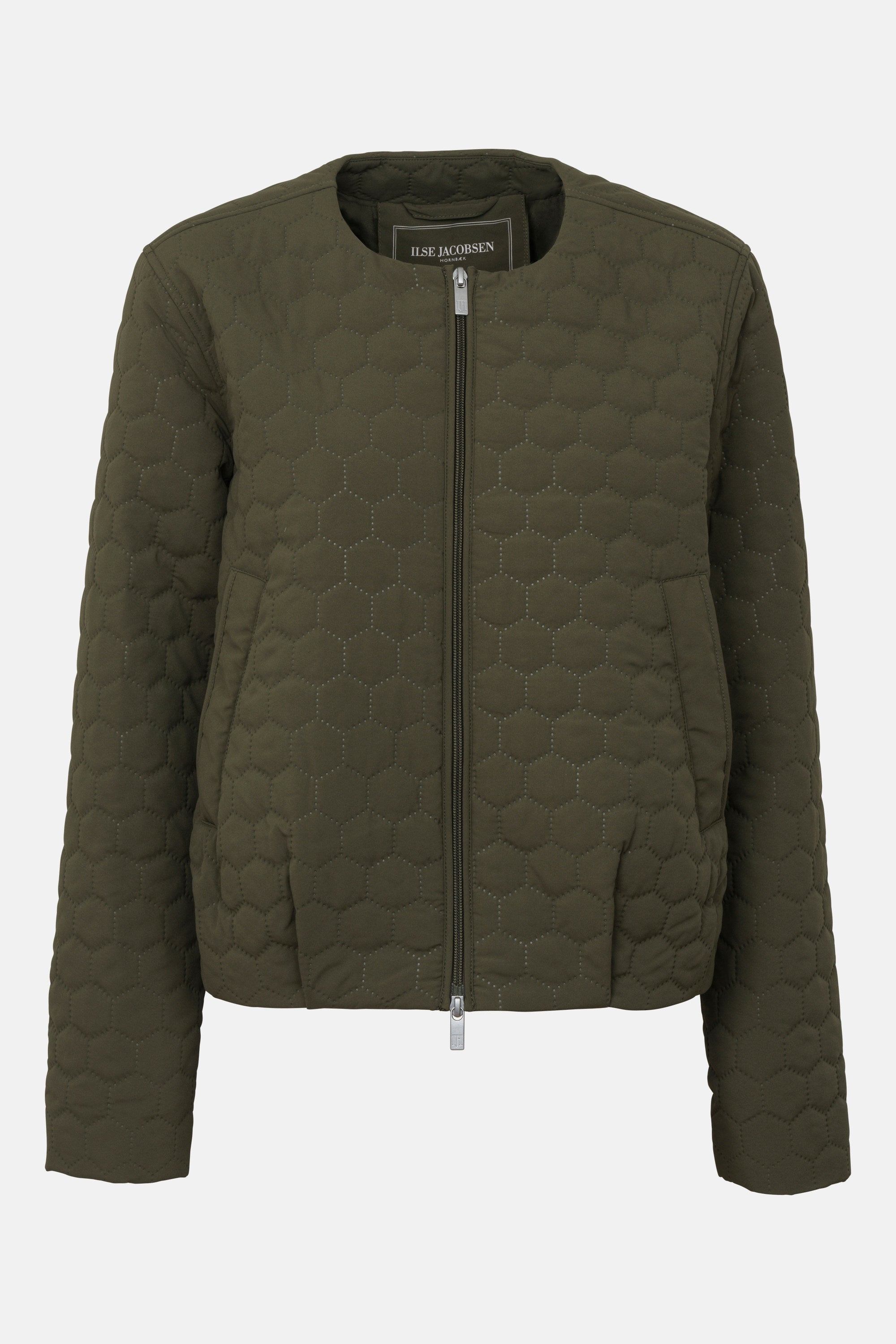 Short Quilted Jacket - Olive Night