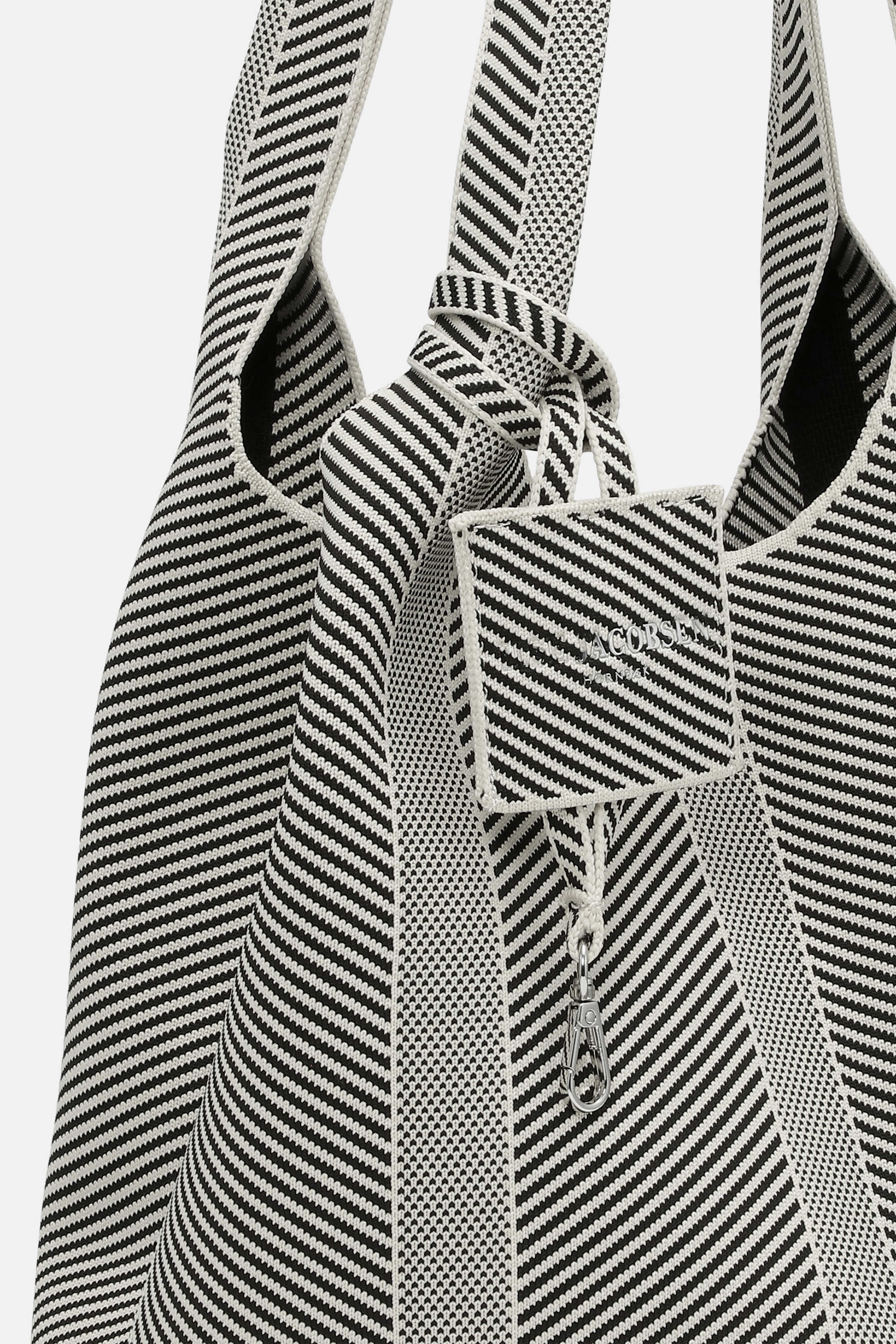 Knitted Bag - Milk Creme Black