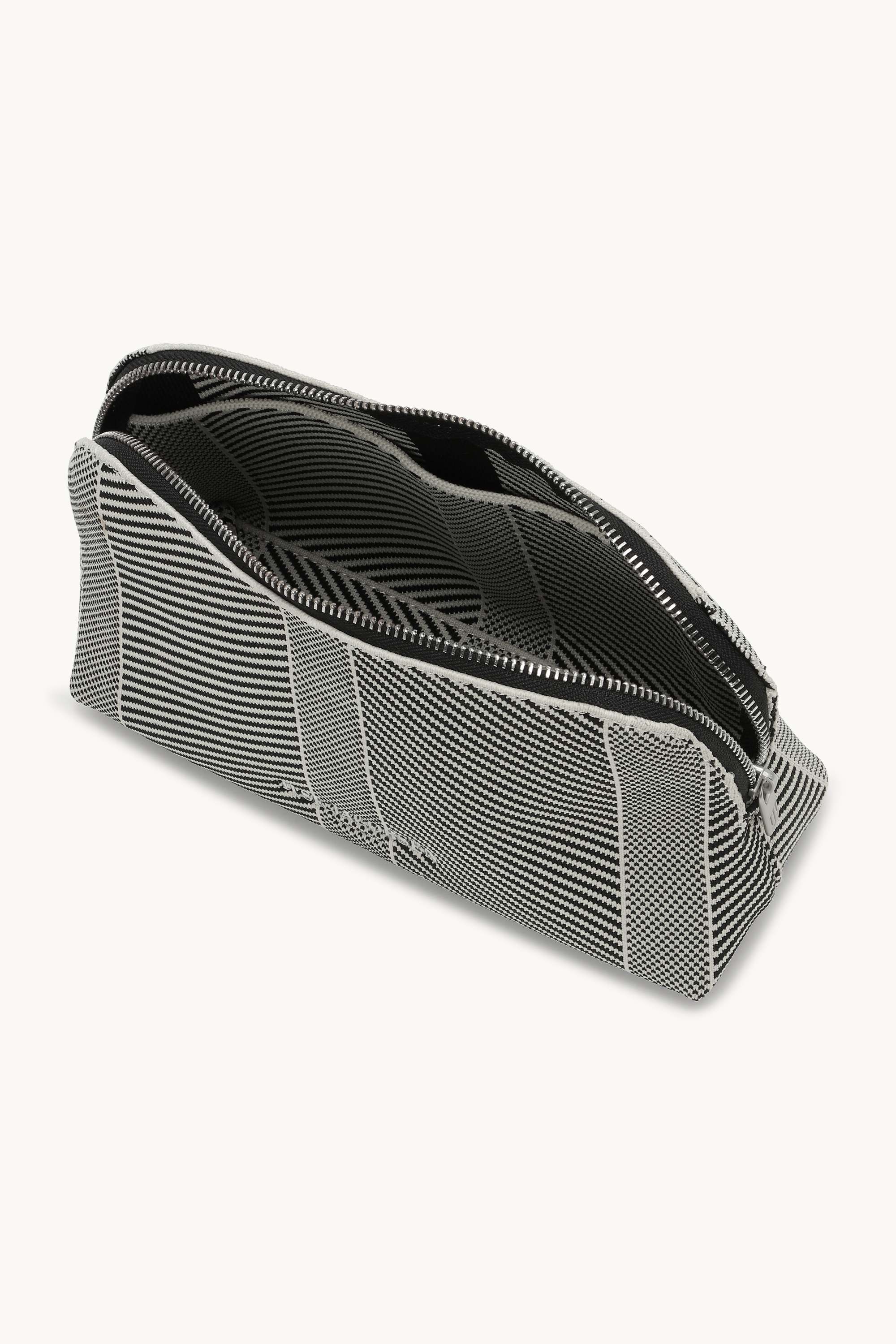 Knitted Makeup Bag - Milk Creme Black