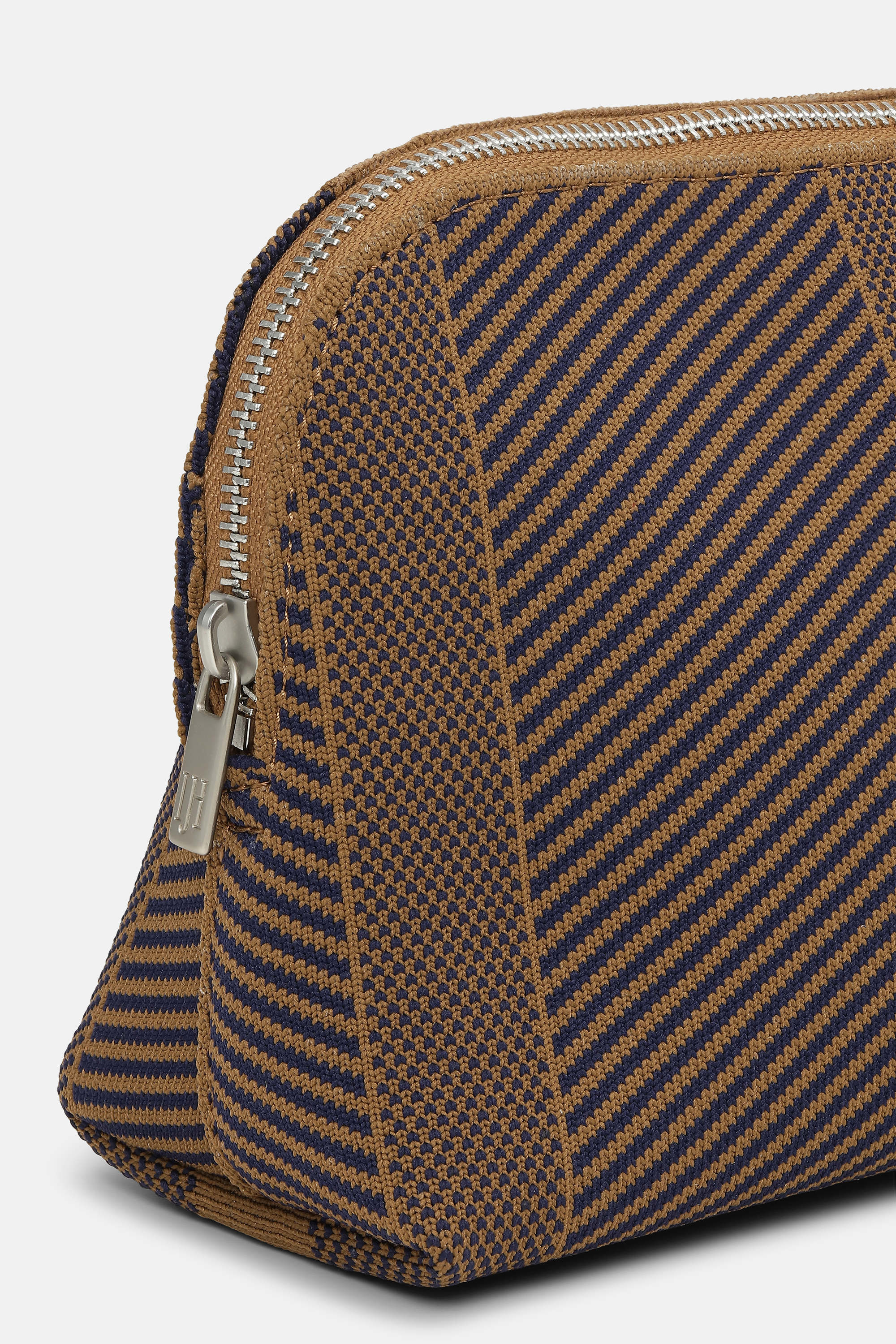 Knitted Makeup Bag - Dark Indigo Buckthorn Brown