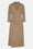 Long Sleeved Dress Pleats - Greige