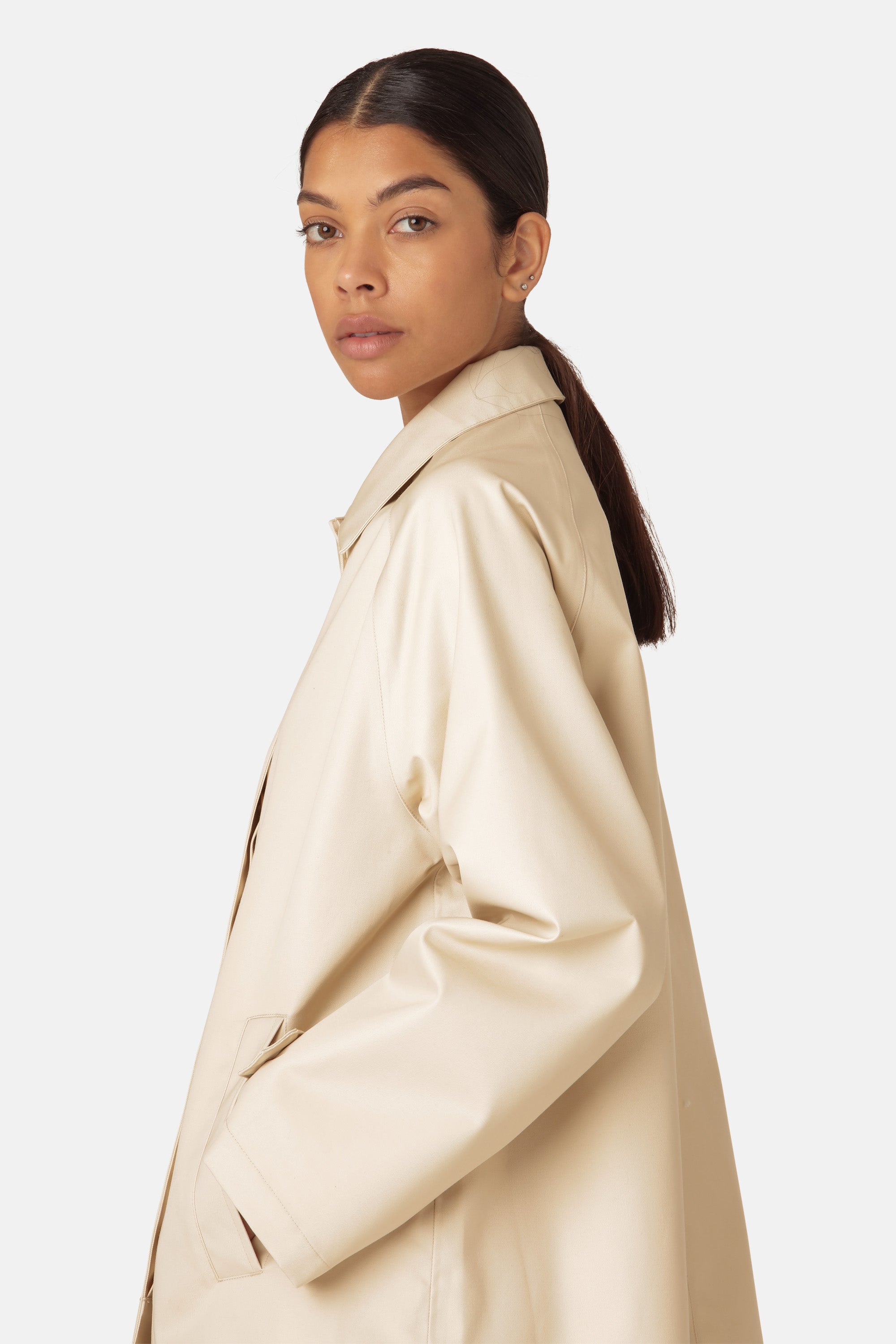 Ilse Jacobsen Hornbæk Rain Cotton raincoat Jacket 132 Bleached Sand