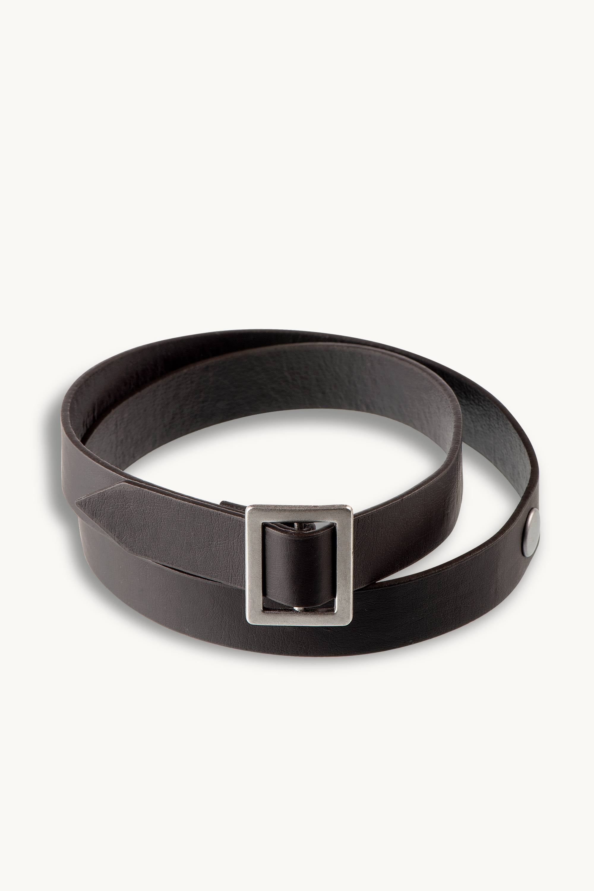 Neck Strap - Brown Dull Silver
