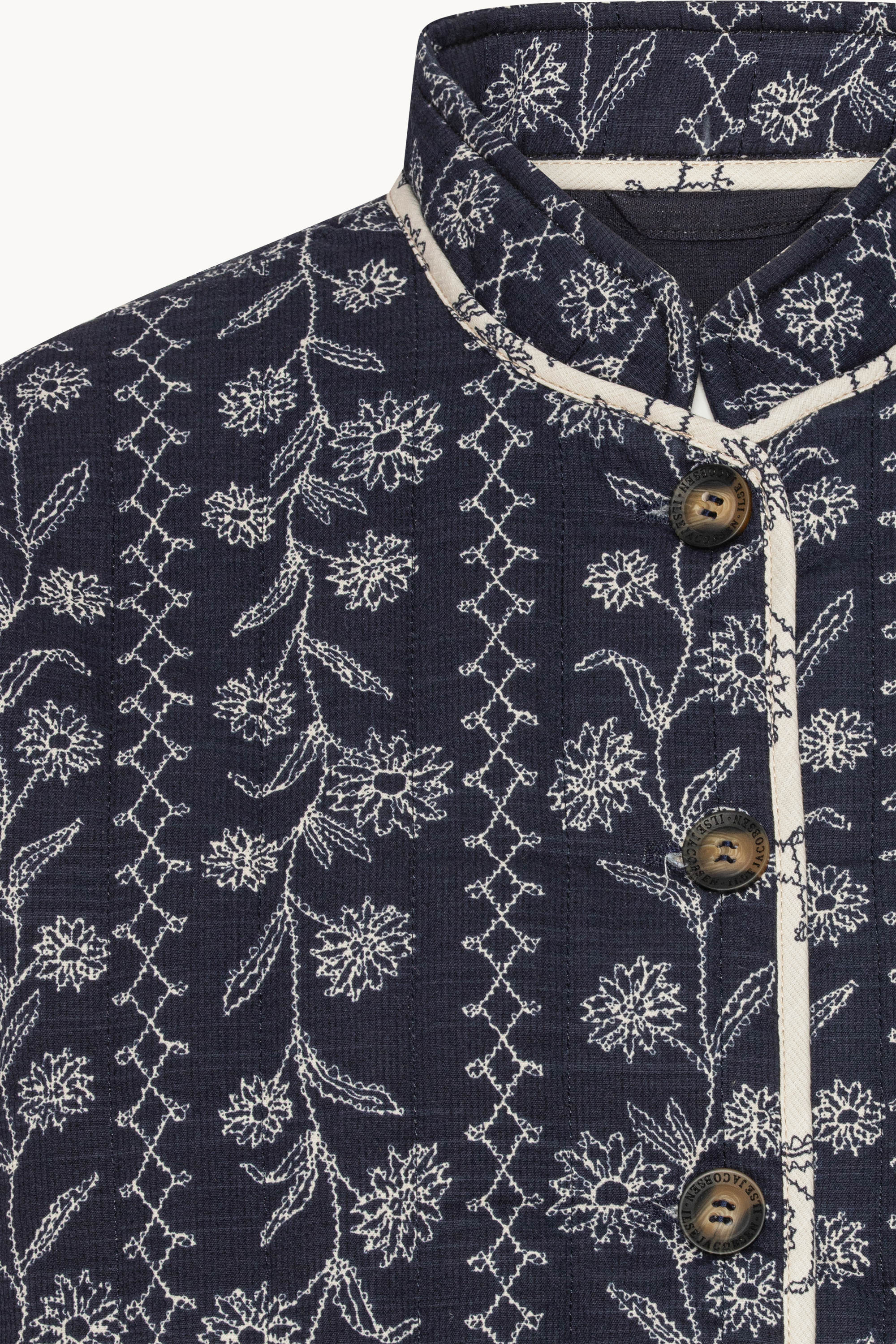 Short Padded Jacket - Dark Wildflower