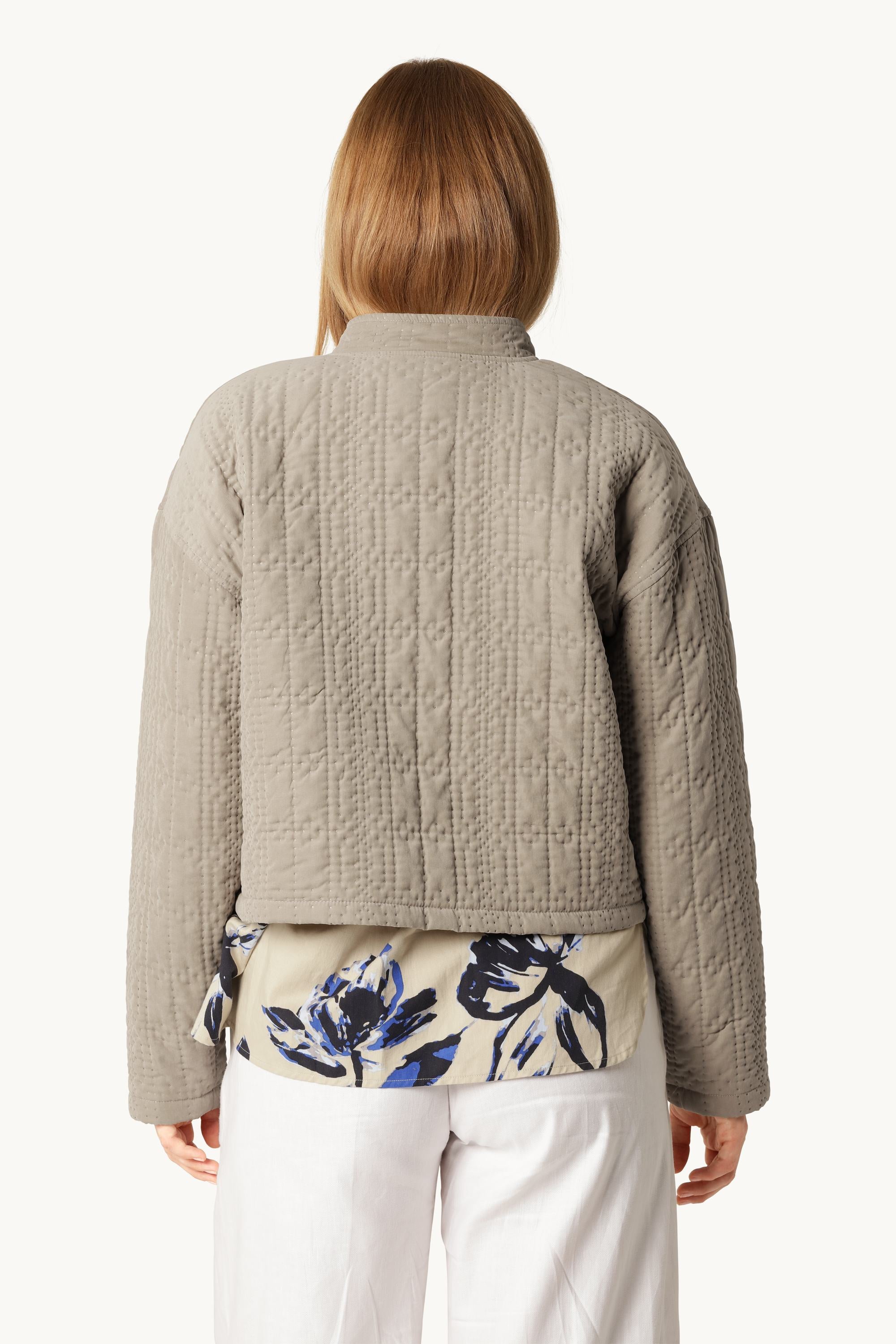 Short Quilt Jacket - Greige