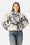 Short Quilt Jacket - Beige Artsy Stroke Flower
